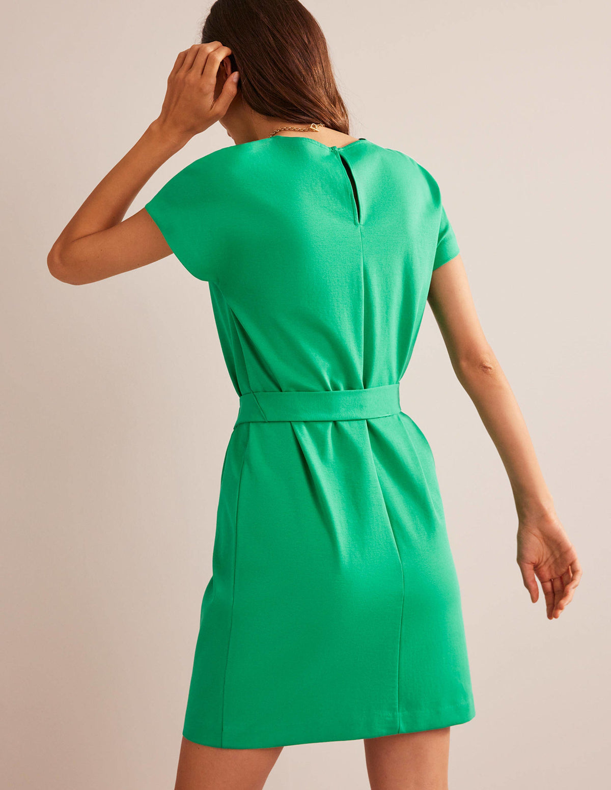 Tara T-Shirt-Kleid aus Jersey-Wiesengrün - Image 3