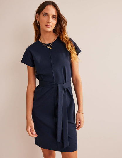 Tara T-Shirt-Kleid aus Jersey-Marineblau