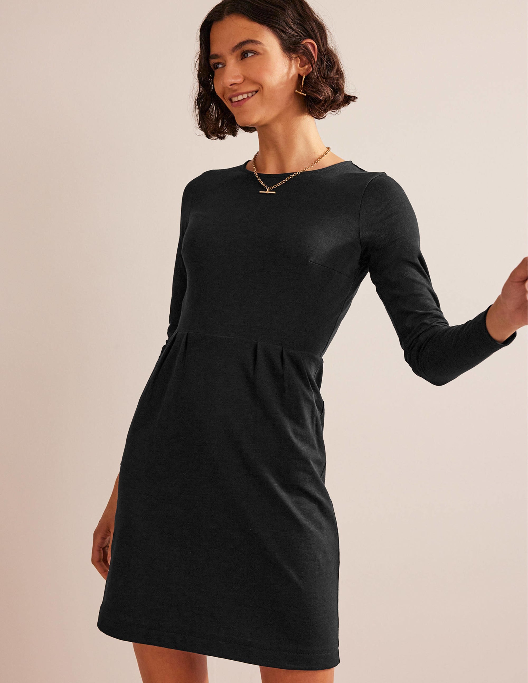 Penelope Jersey-Kleid-Schwarz - Image 1