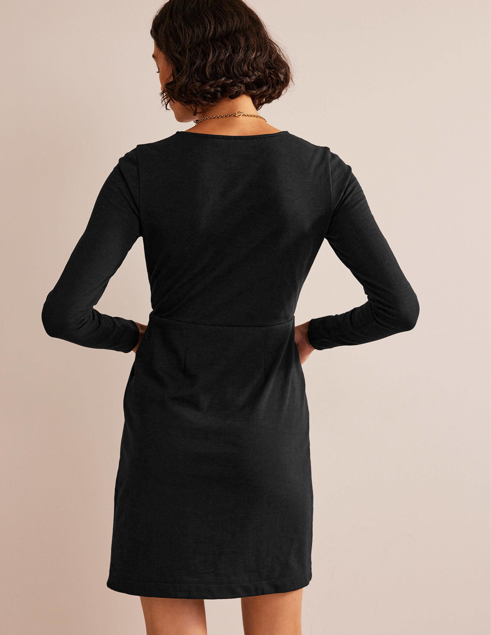 Penelope Jersey-Kleid-Schwarz - Image 3