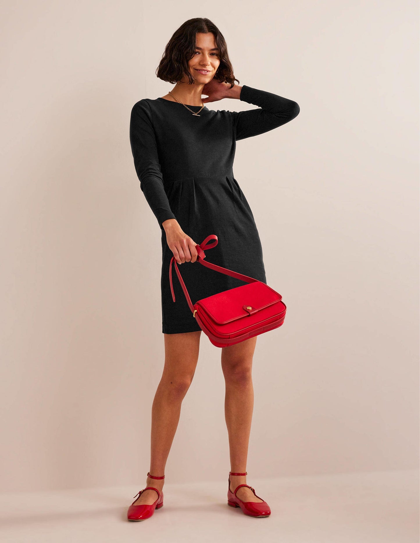 Penelope Jersey-Kleid-Schwarz