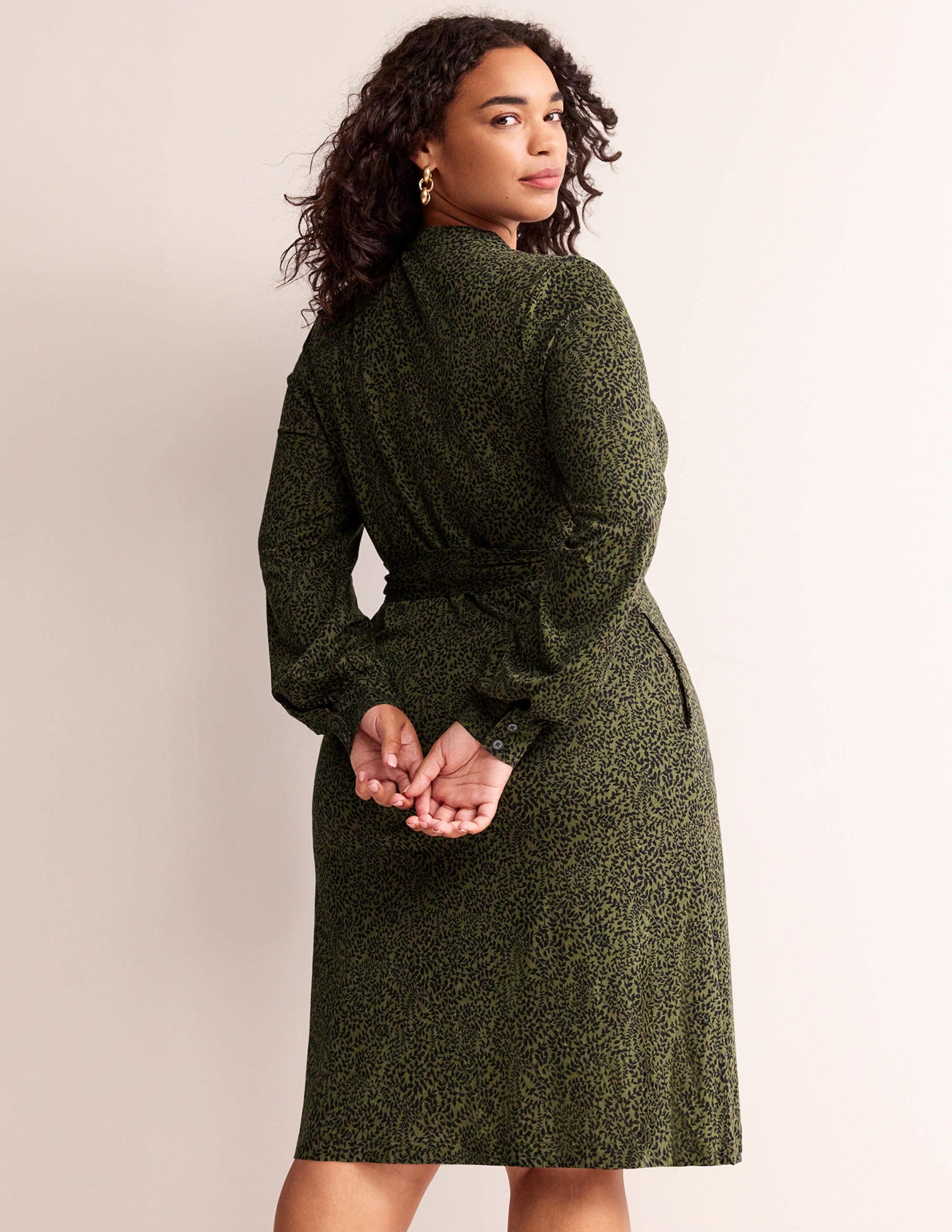 Robe-chemise Julia en jersey-Épicéa, motif Pome Sprig - Image 6