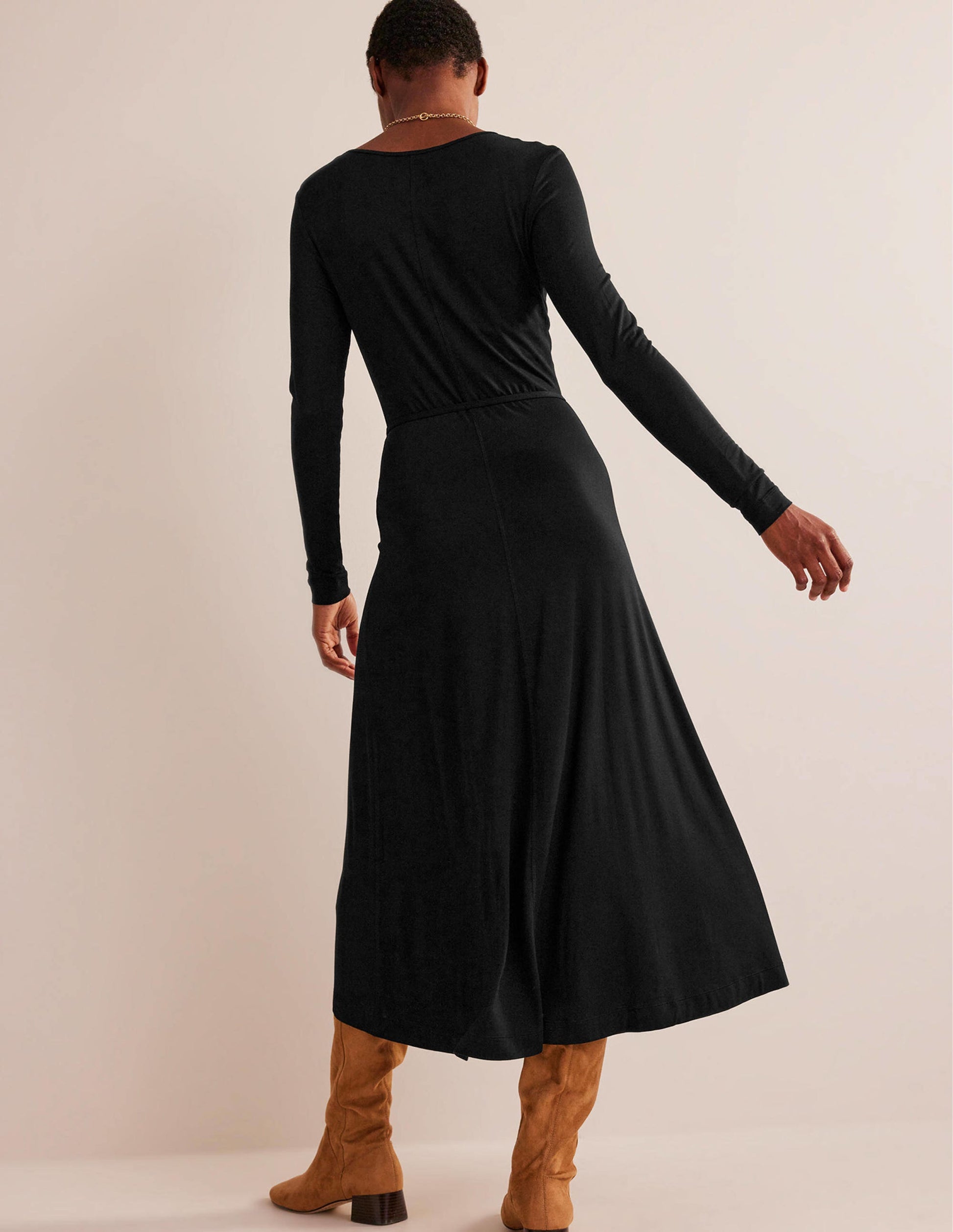 Lucy Jersey-Midikleid-Schwarz-3