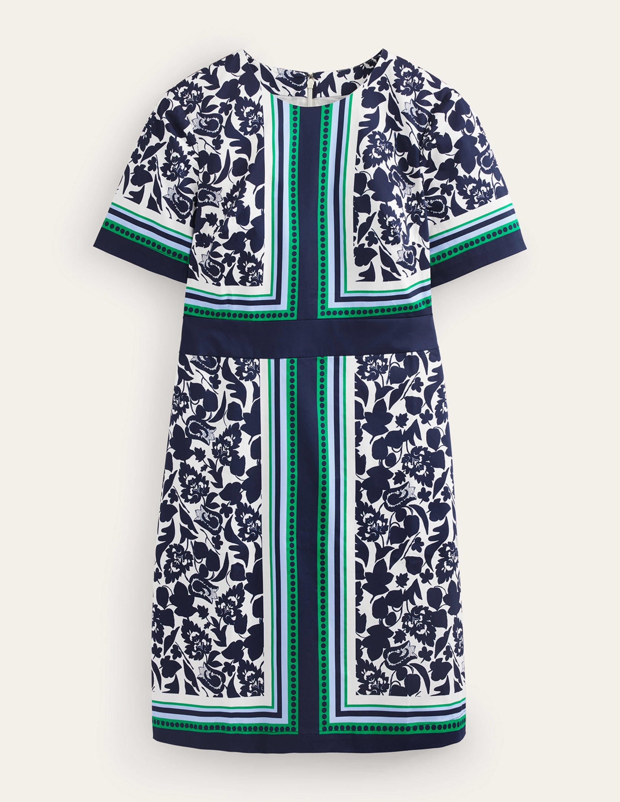 Robe fourreau Alexa en coton-Bleu marine, motif Tulip Bloom - Image 5