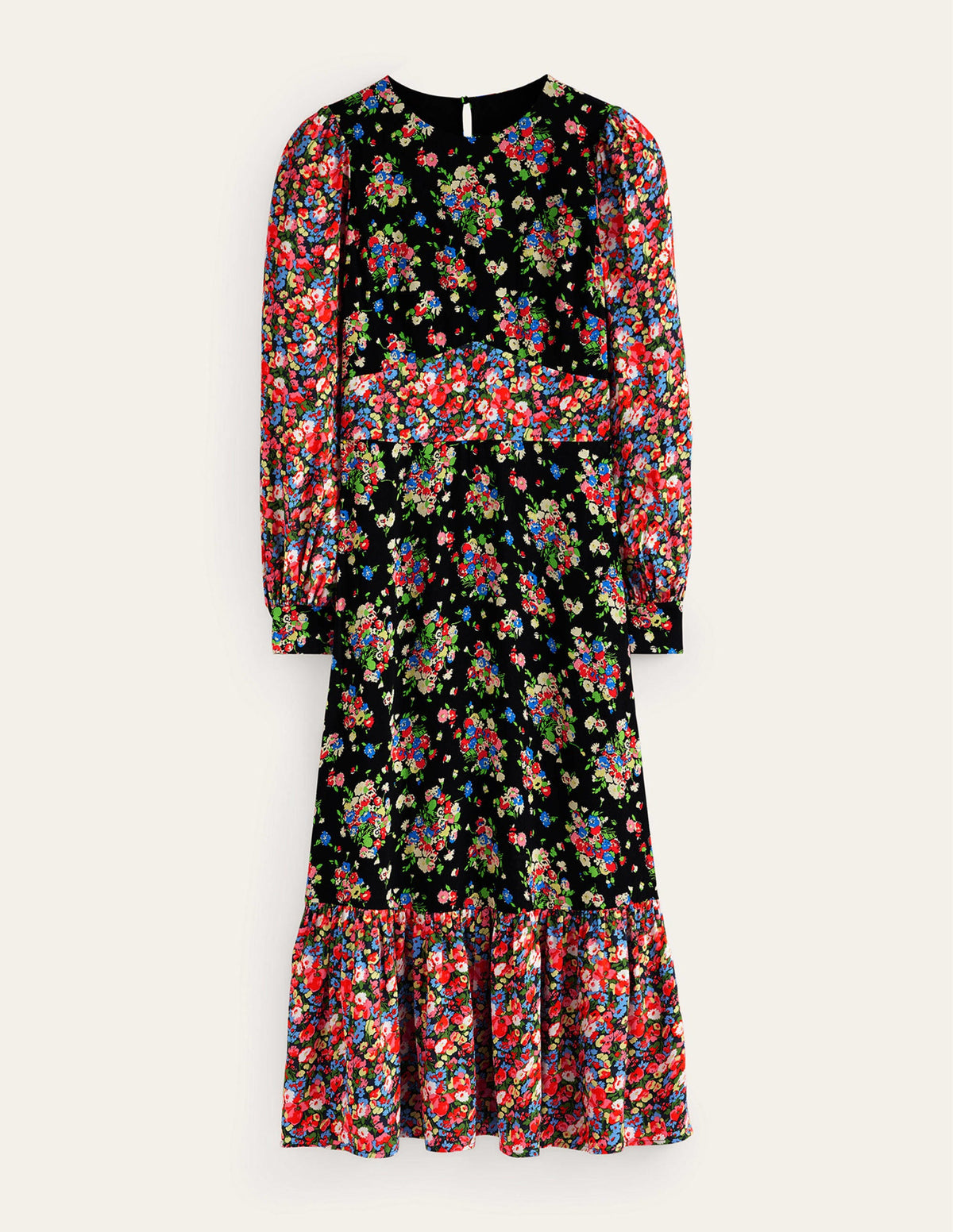 Ruby Kontrastreiches Midikleid-Schwarz, Wilde Traube - Image 5