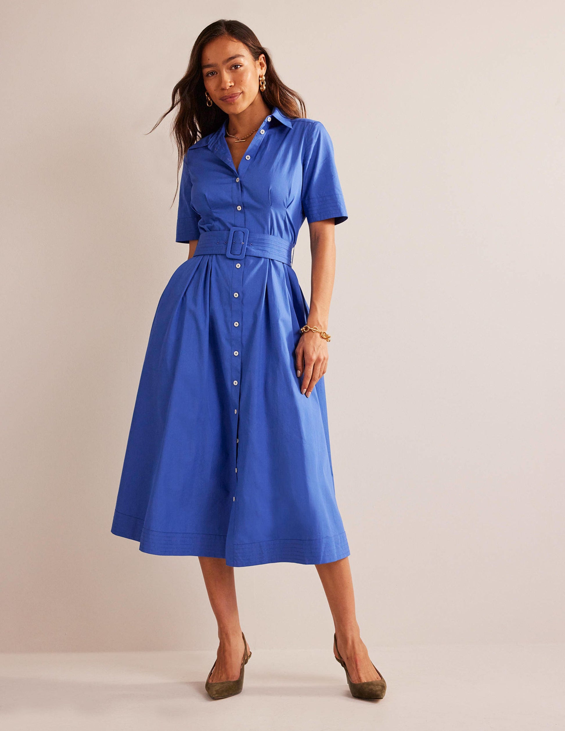Pippa Maxi-Hemdblusenkleid-Kobaltblau-1