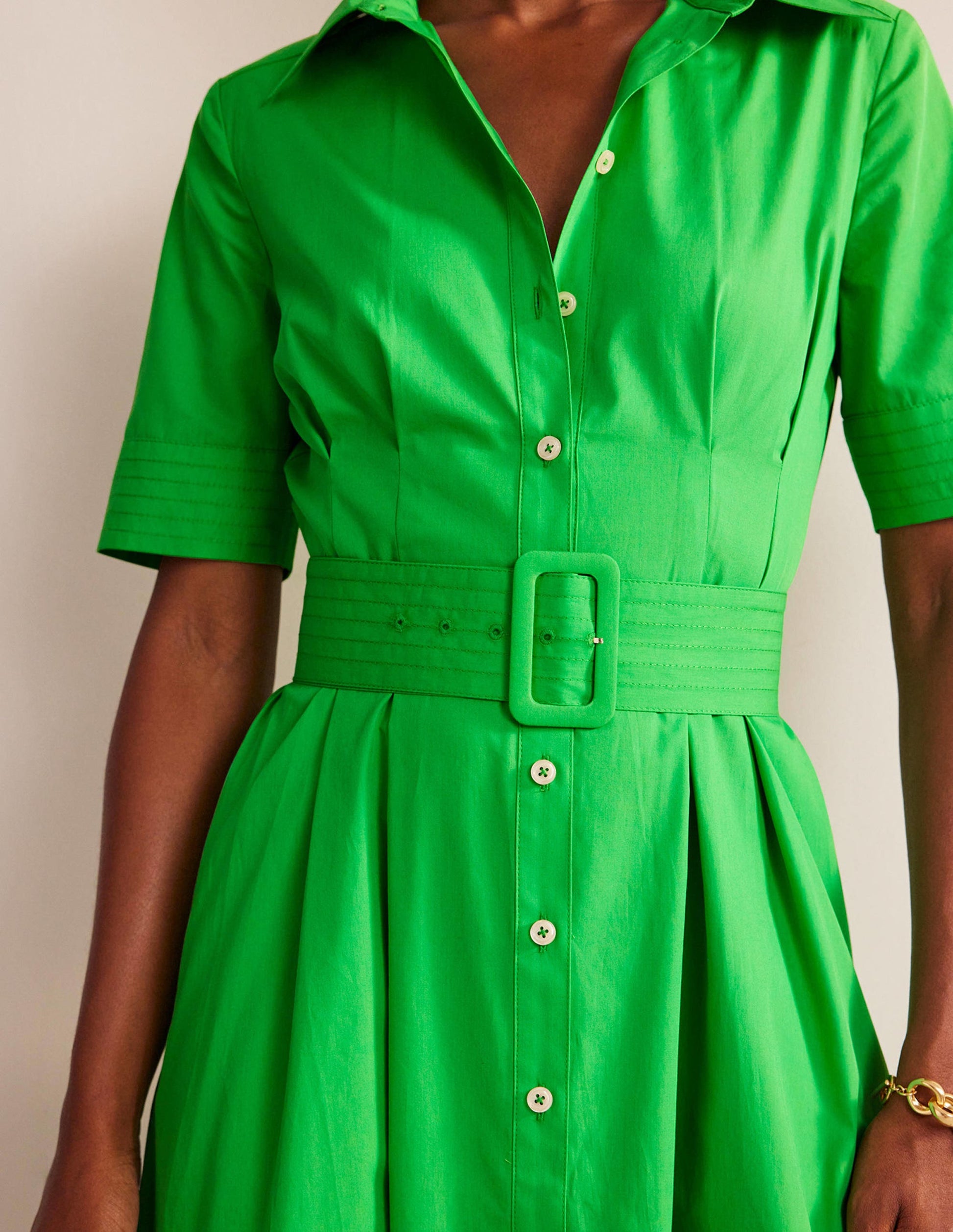 Robe-chemise longue Pippa-Vert vif-2