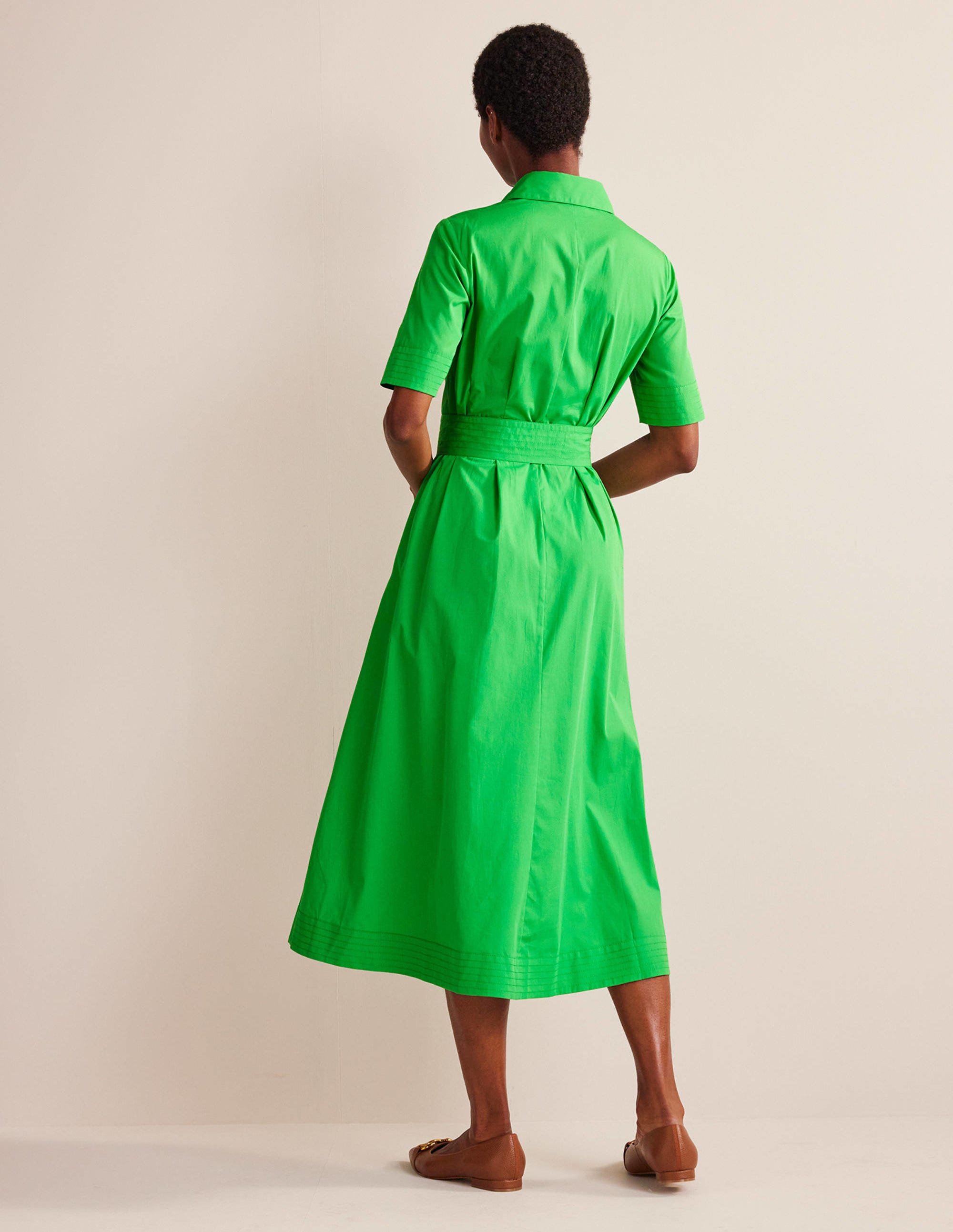 Robe-chemise longue Pippa-Vert vif - Image 3