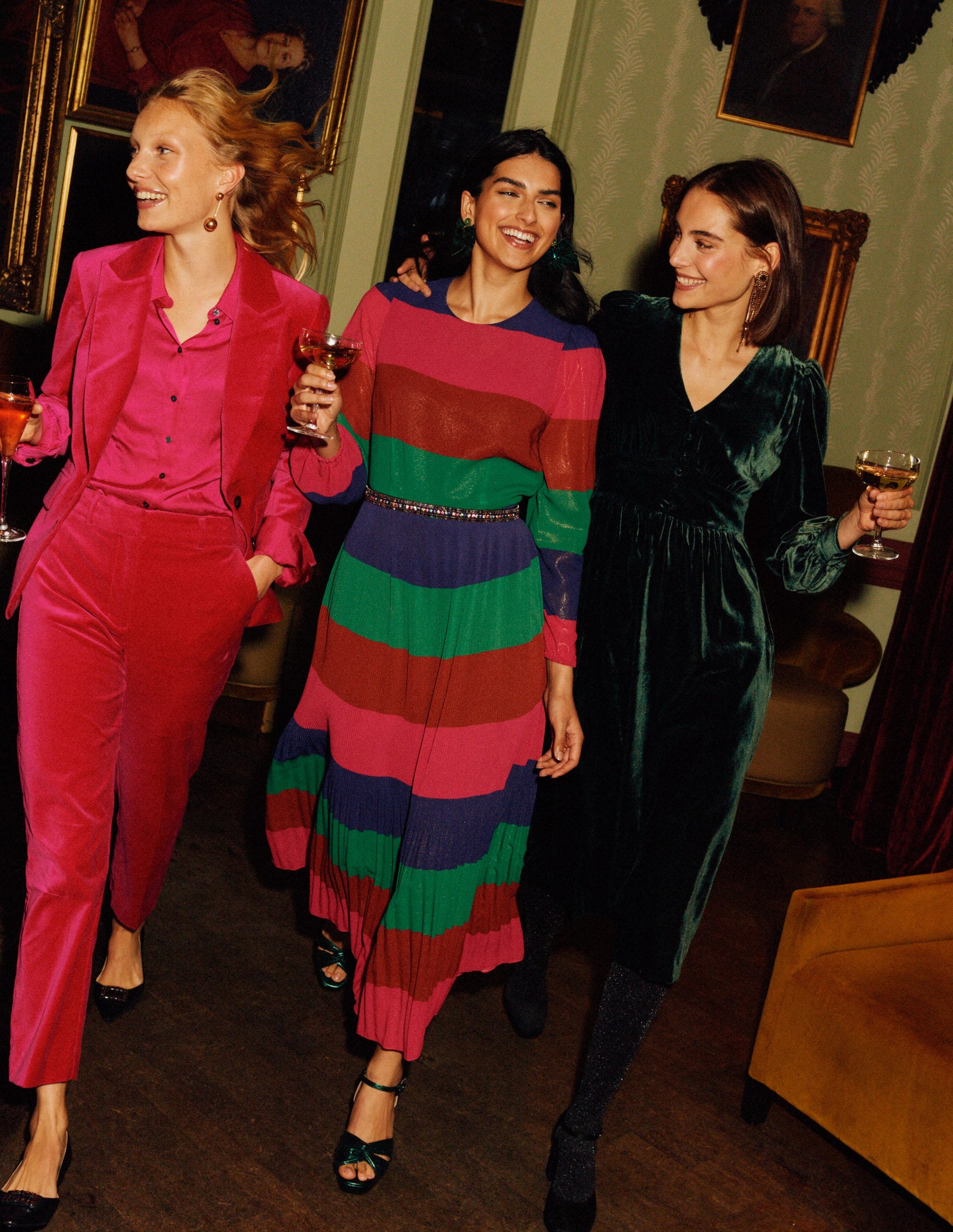 Robe longue colourblock-Rayé multi-5
