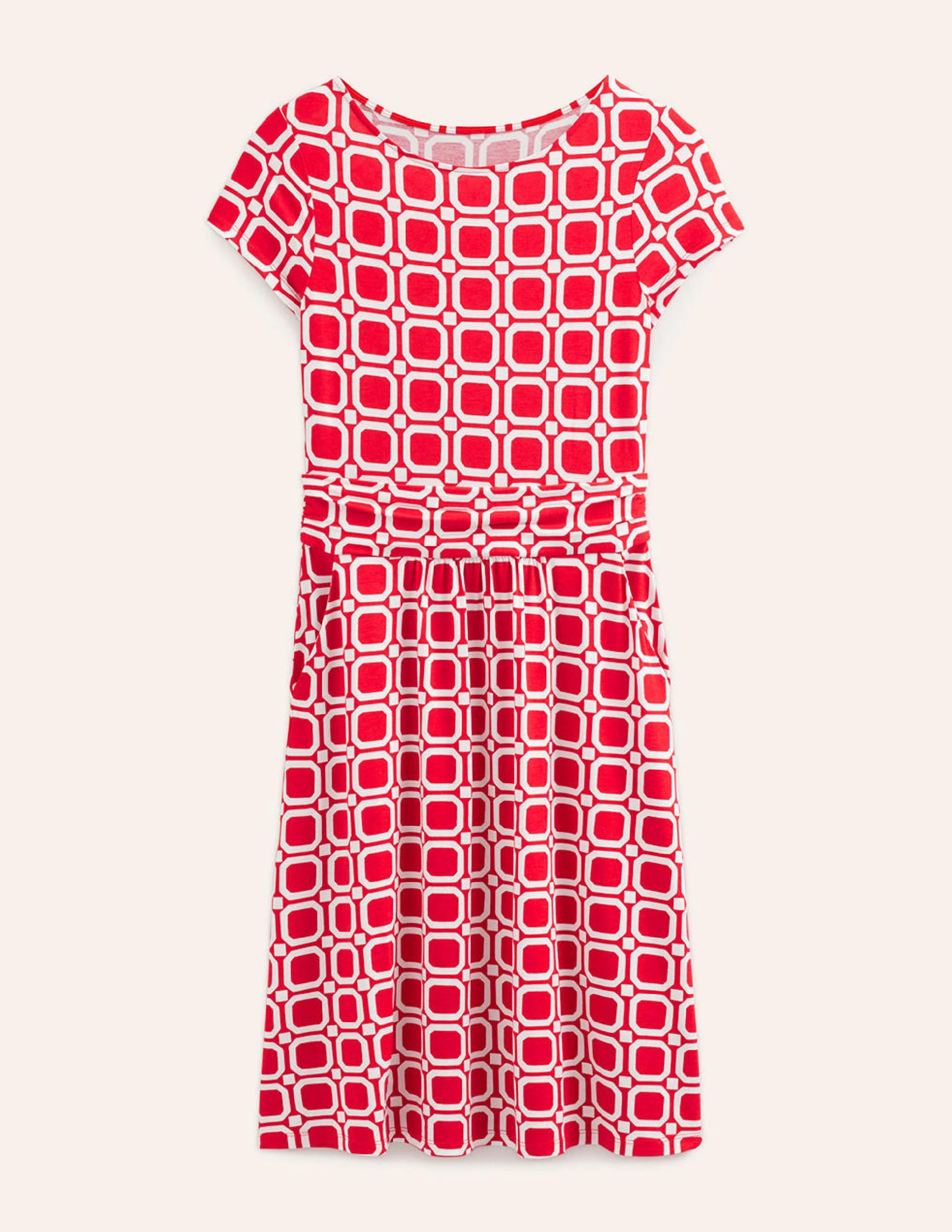 Amelie Jerseykleid-Pepperoni, Block Würfel - Image 7
