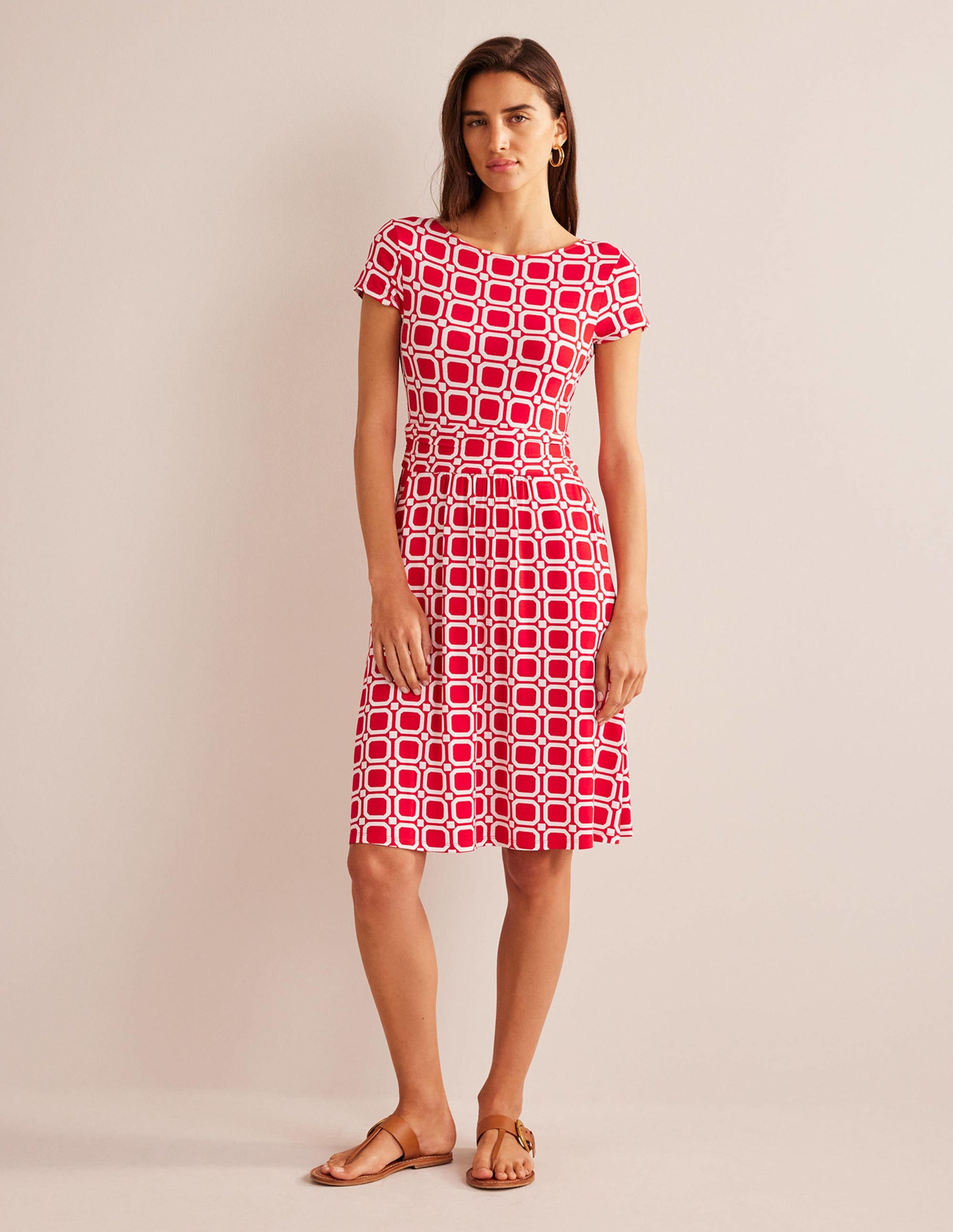 Amelie Jerseykleid-Pepperoni, Block Würfel - Image 5