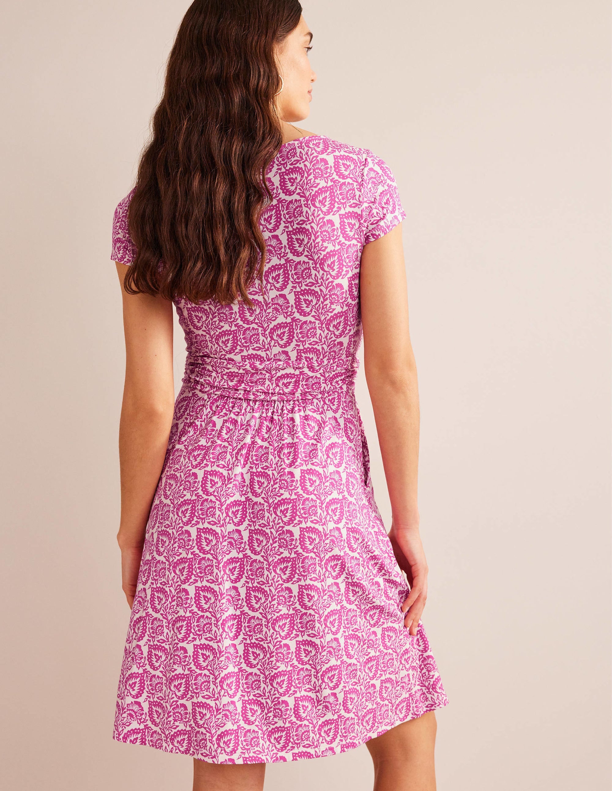 Robe Amelie en jersey-Rose phlox, motif Oak Terrace - Image 3