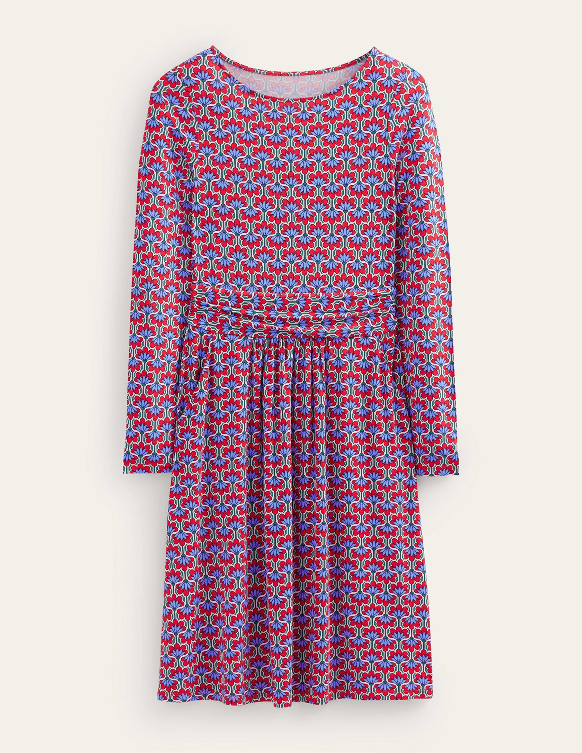 Robe Abigail en jersey-Piment fort, motif Geo Petal - Image 5