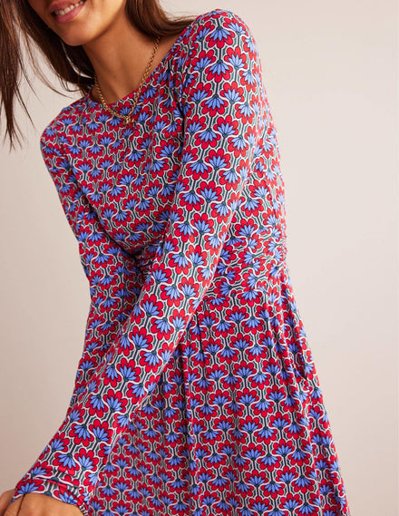 Abigail Jerseykleid-Pepperoni, Geo Blütenblätter