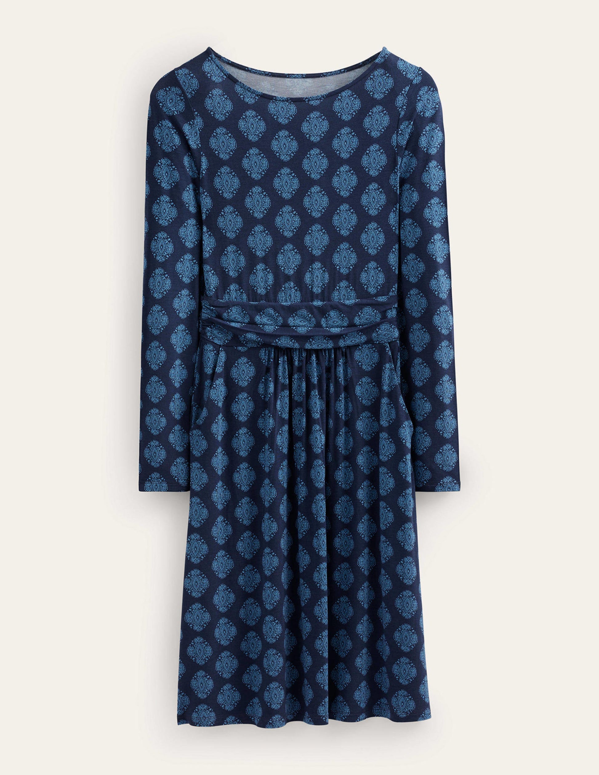 Abigail Jerseykleid-Französisches Marineblau, Mosaik-7