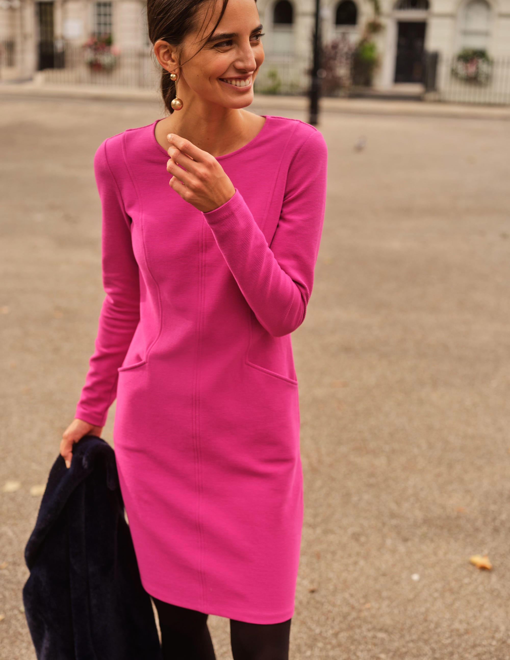 Ellen Ottoman-Kleid-Magenta - Image 5