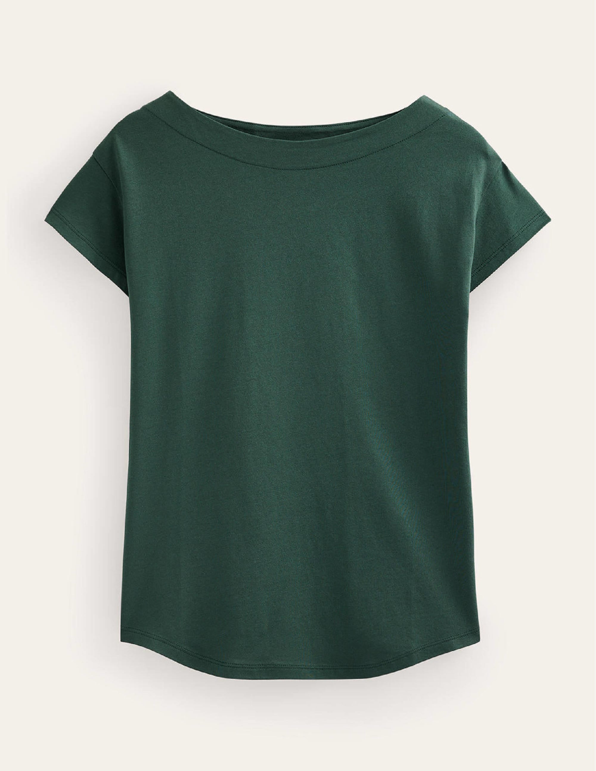 T-shirt à col bateau ultra-doux-Vert Chatsworth - Image 5