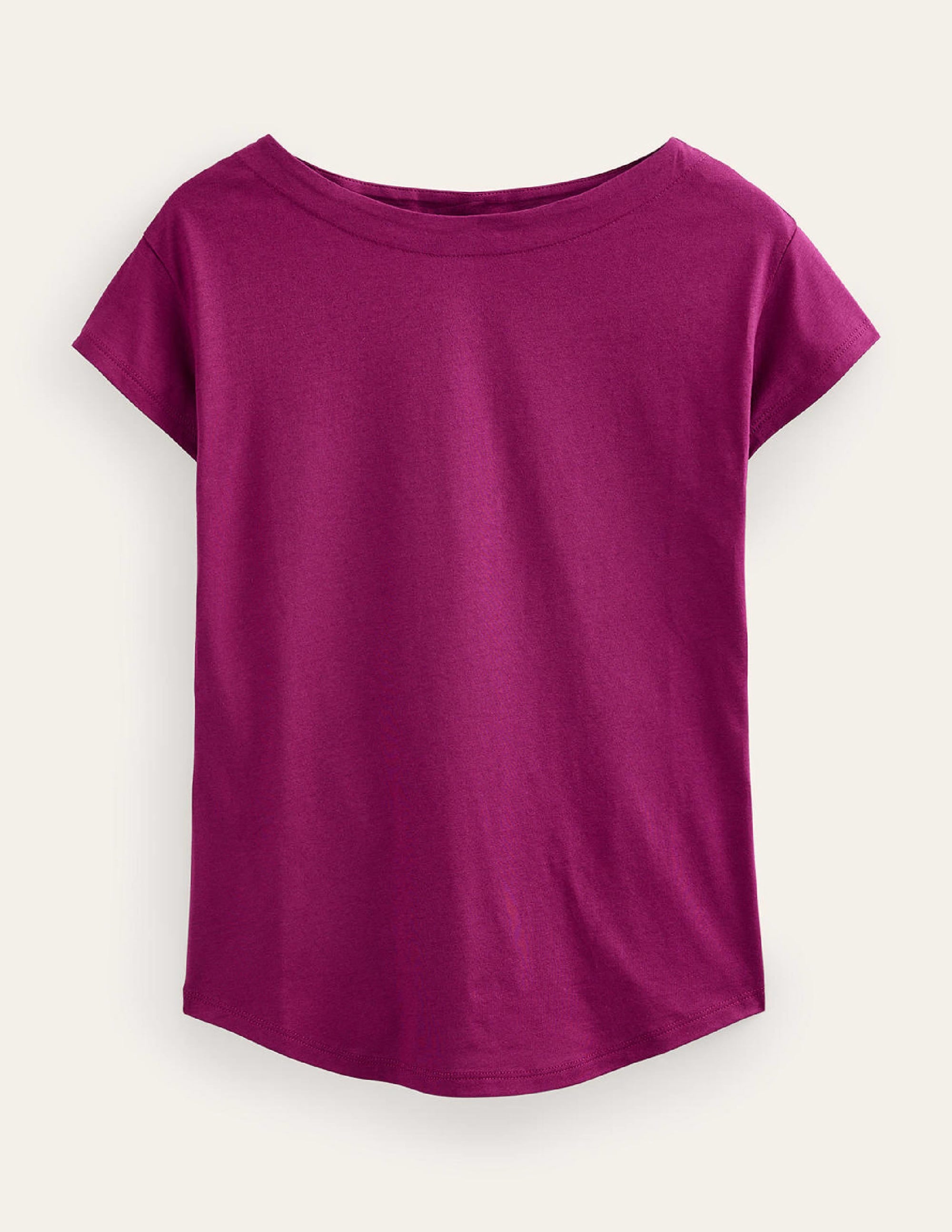 Superweiches T-Shirt mit U-Boot-Ausschnitt-Zwetschge Beere - Image 5