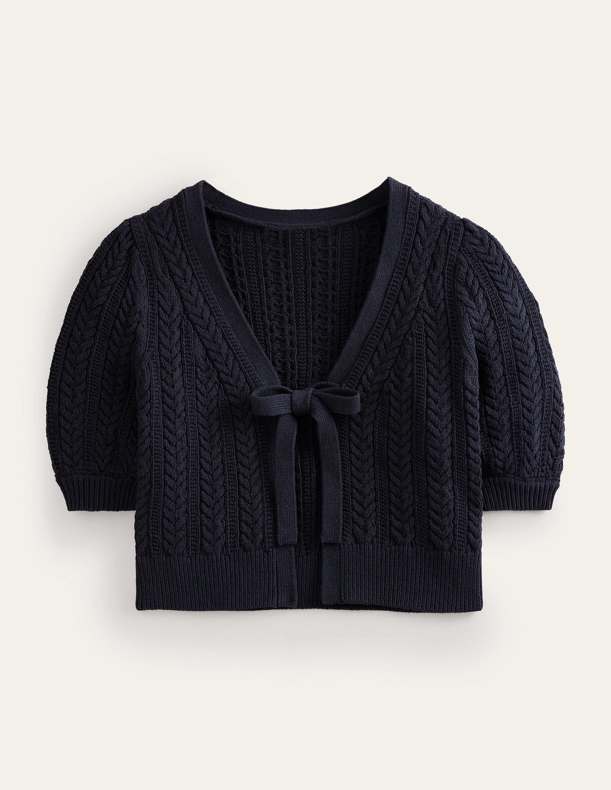 Gilet court à nœud-Bleu marine - Image 5