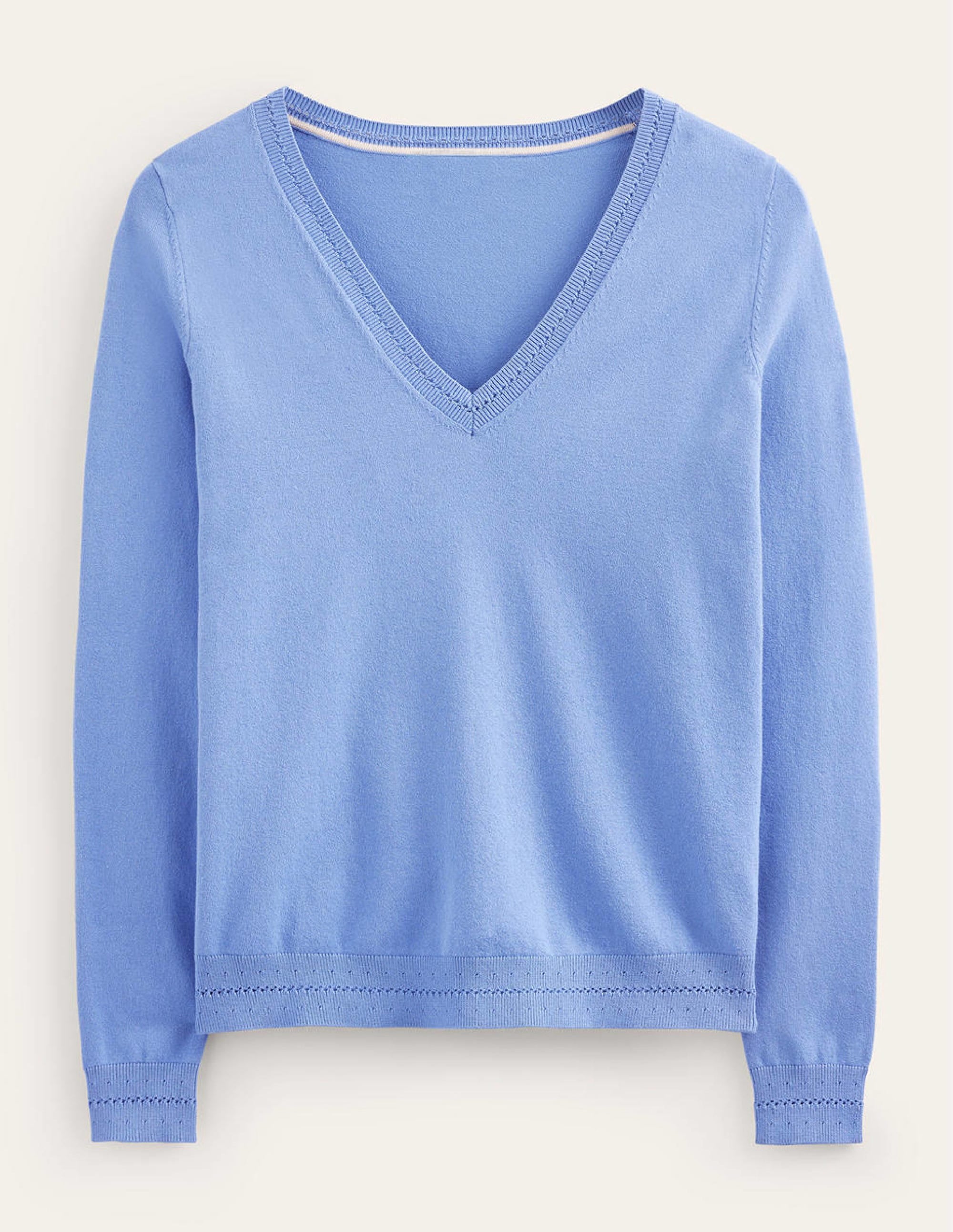 Catriona Pullover aus Baumwolle mit V-Ausschnitt-Marina - Image 5