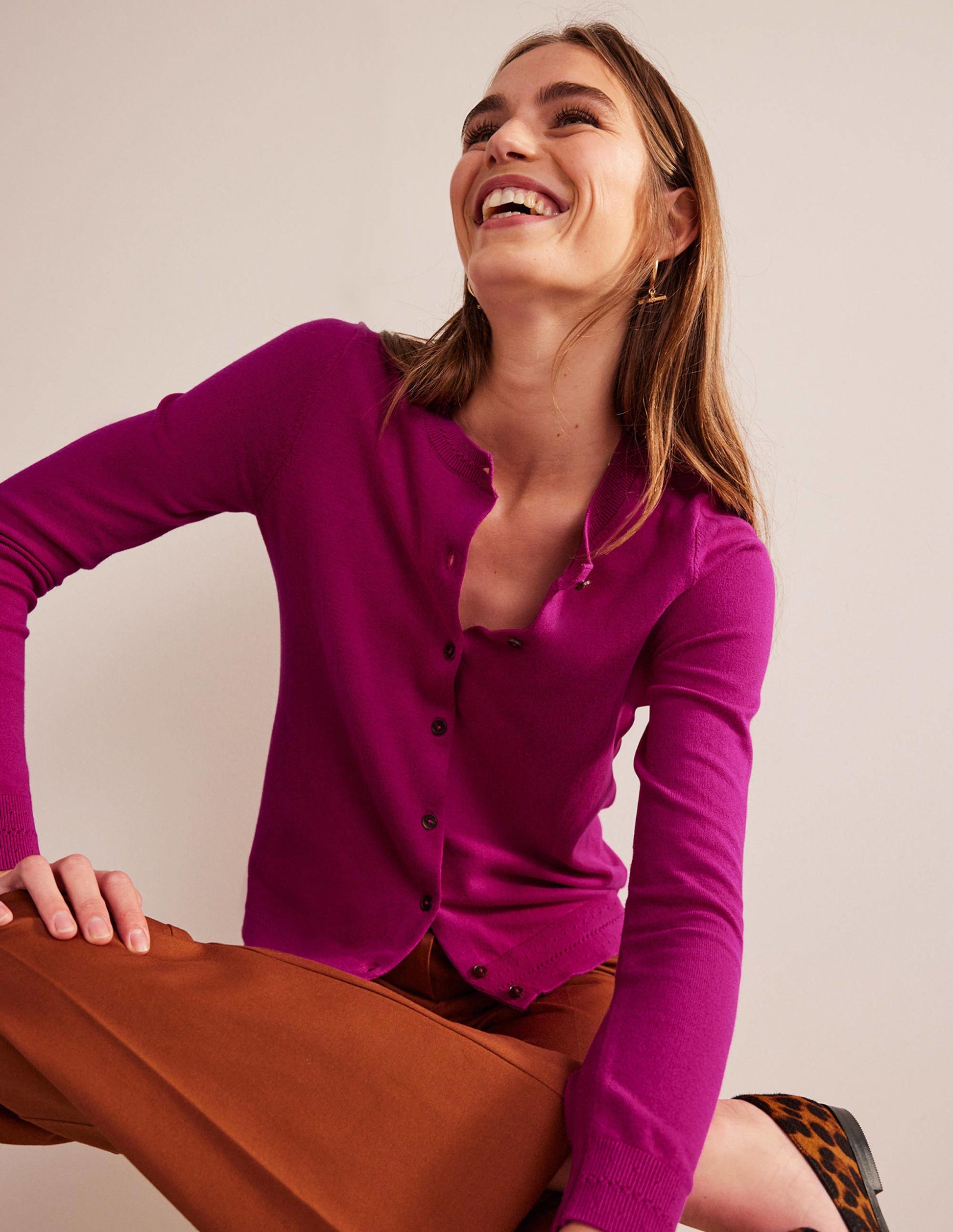 Catriona Cotton Cardigan-Festival Fuchsia-4