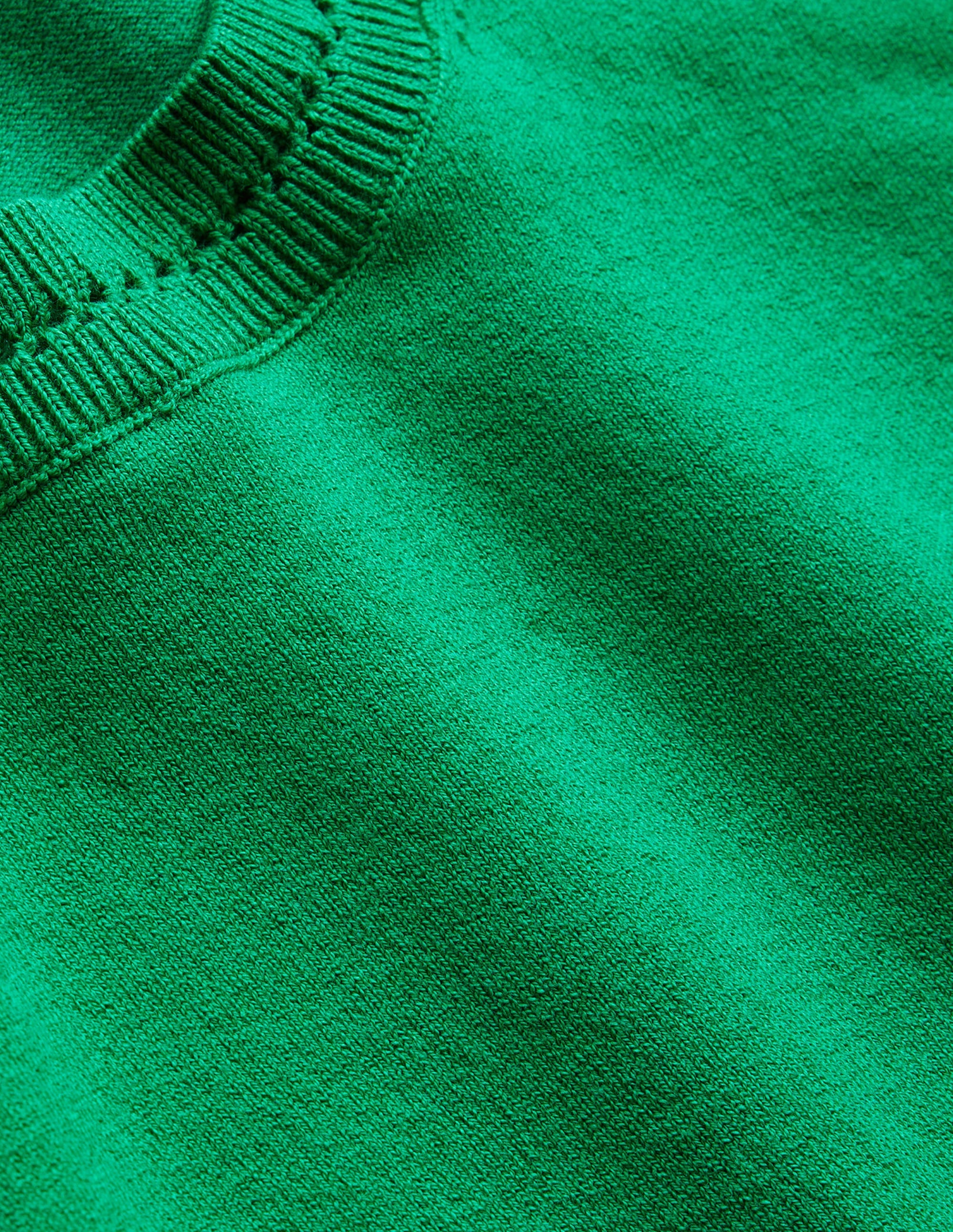 Catriona Pullover aus Baumwolle mit Rundhalsausschnitt-Wiesengrün - Image 6