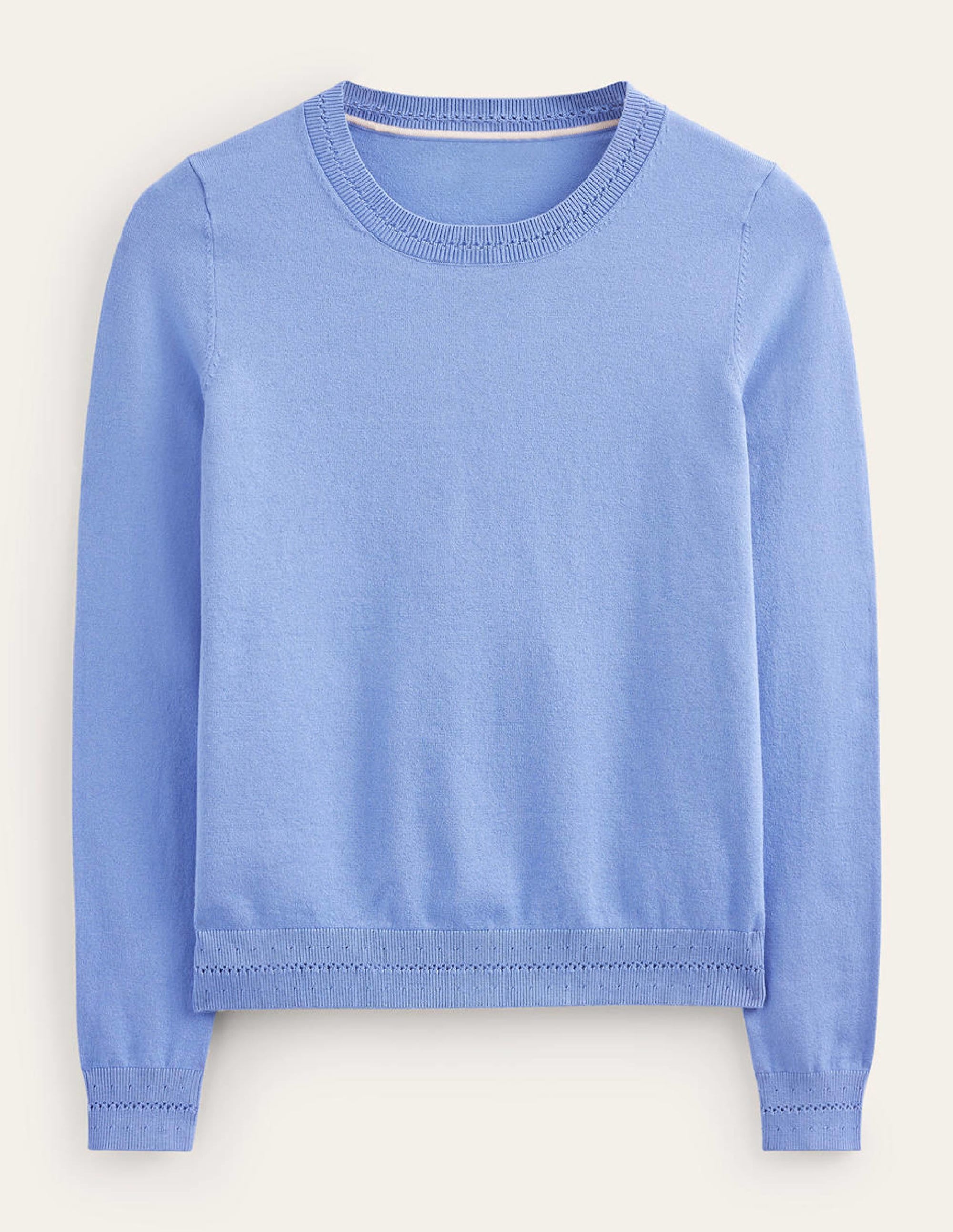 Pull Catriona col rond en coton-Marina - Image 5