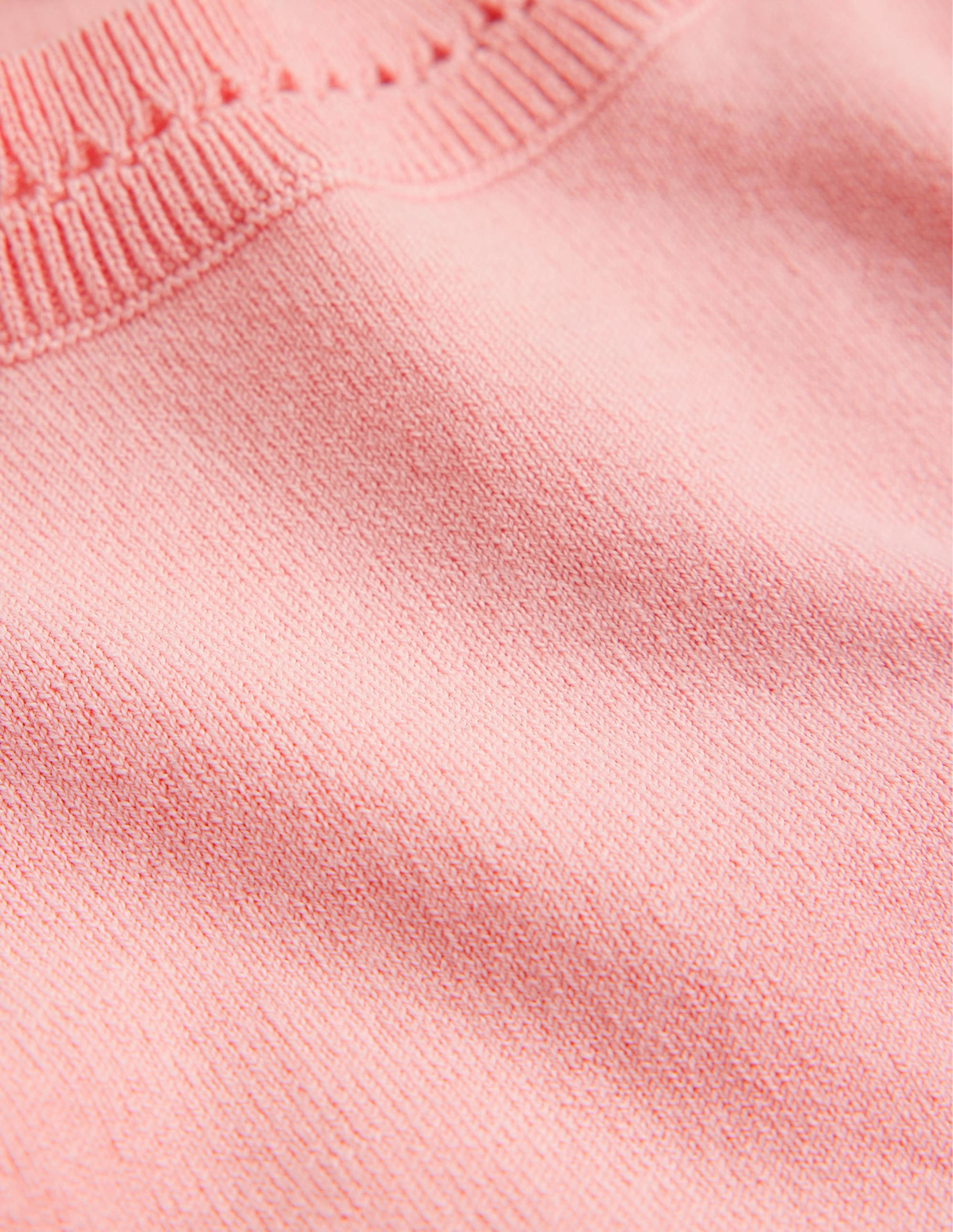 Pull Catriona col rond en coton-Peau de pêche - Image 7