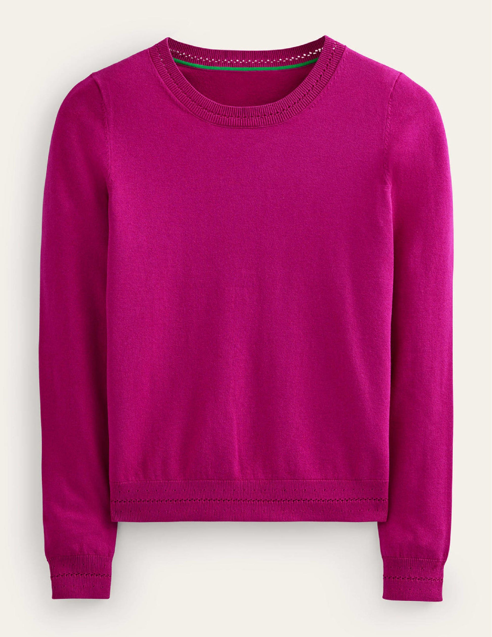 Pull Catriona col rond en coton-Fuchsia festival-6