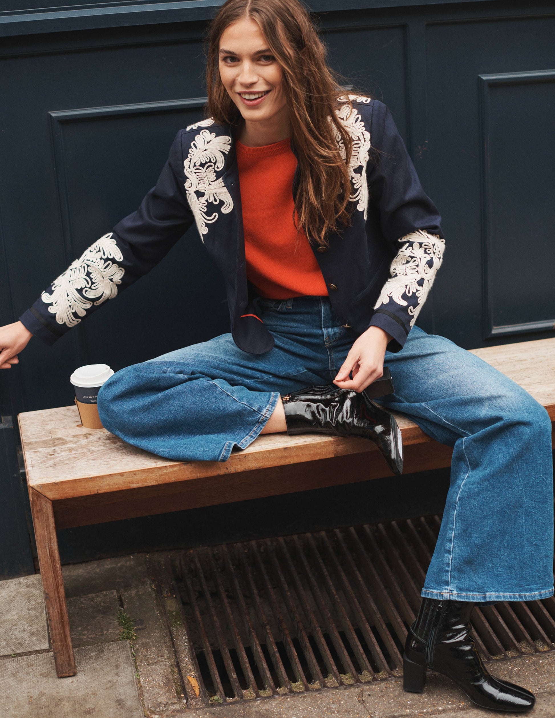 Eva Kaschmirpullover mit Rundhalsausschnitt-Knallrot-7