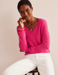 Eva Kaschmirpullover mit V-Ausschnitt-Jazzy