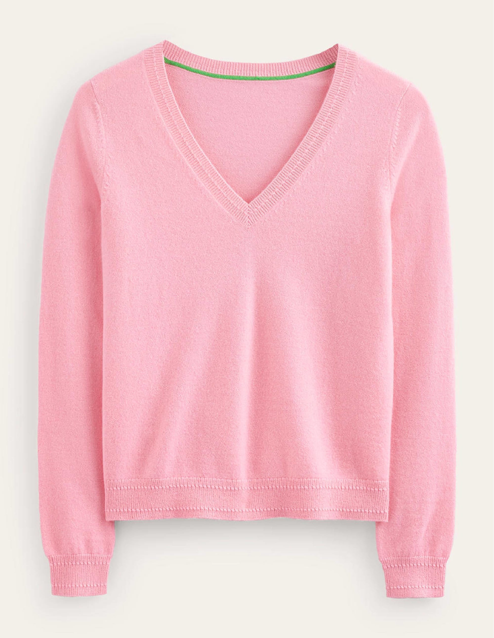 Eva Kaschmirpullover mit V-Ausschnitt-Azalee - Image 5