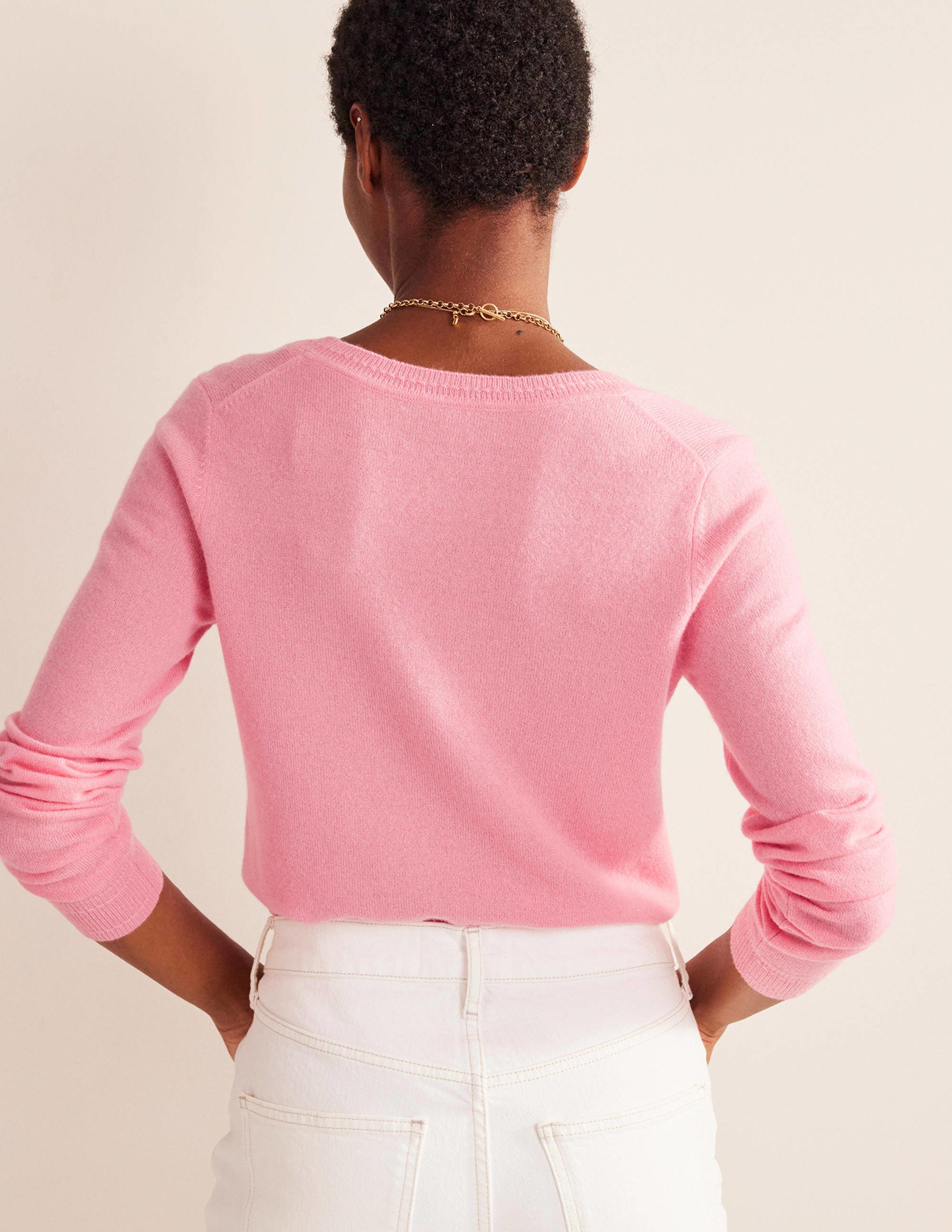 Eva Kaschmirpullover mit V-Ausschnitt-Azalee - Image 3
