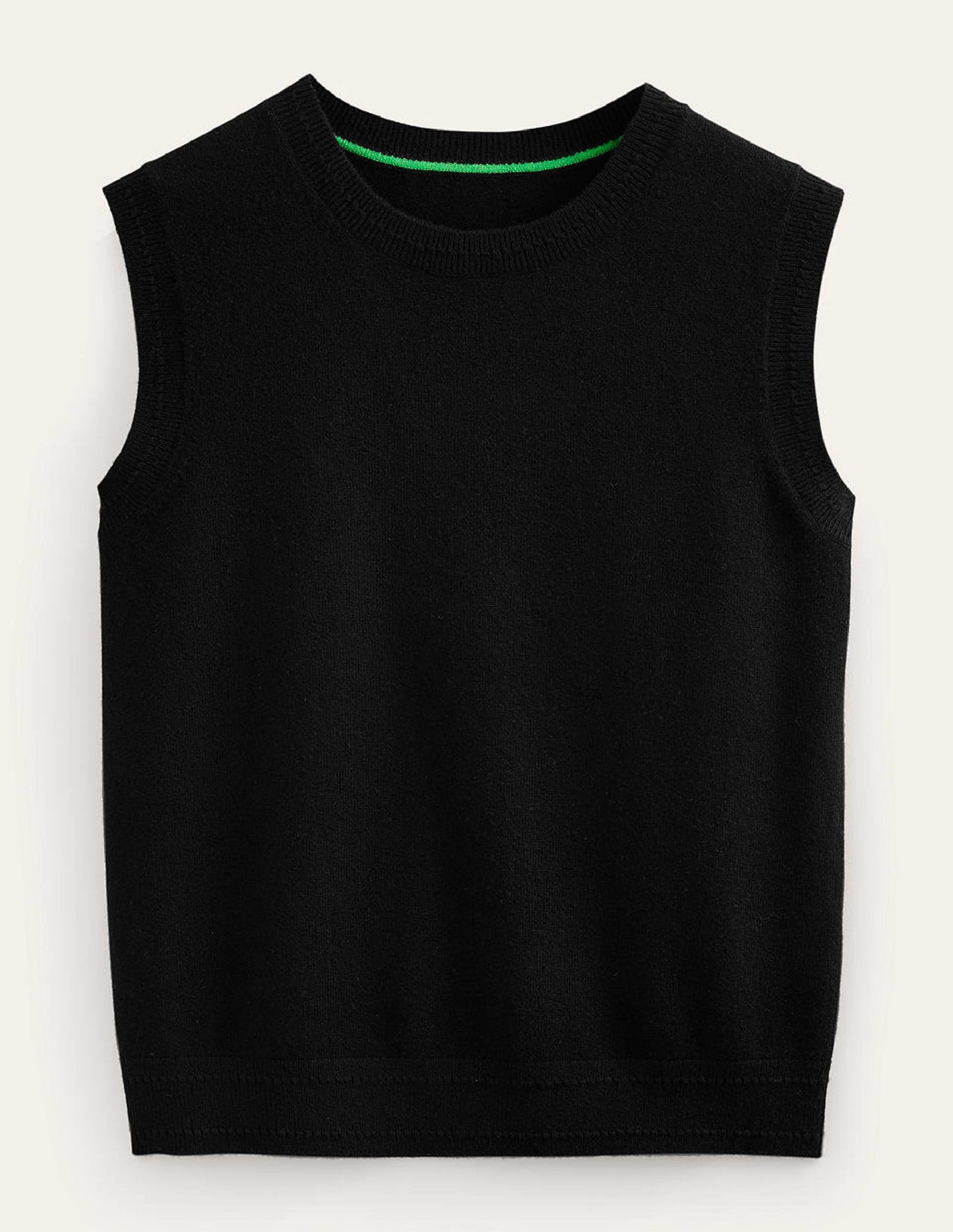 Eva Cashmere Tank-Black