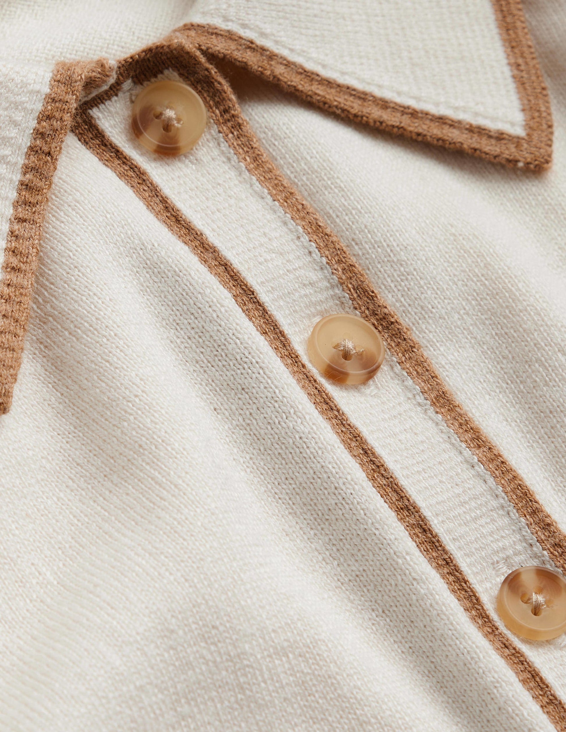 Estelle Henley-Pullover-Warmes Naturweiß-6