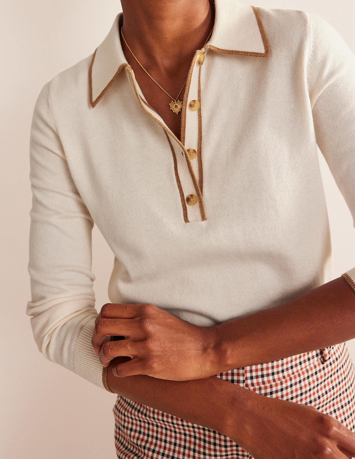 Estelle Henley-Pullover-Warmes Naturweiß - Image 4