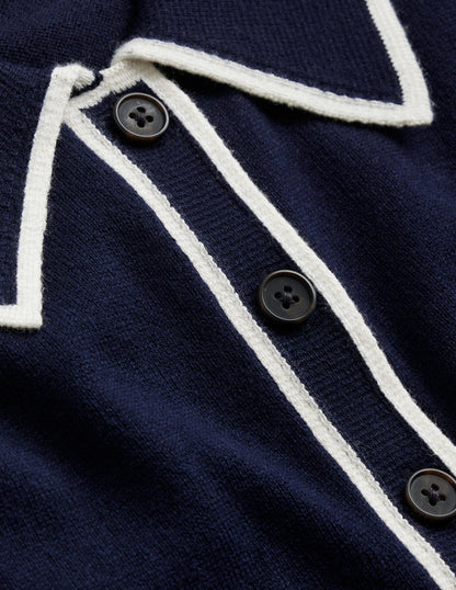 Estelle Henley Jumper-Navy-6