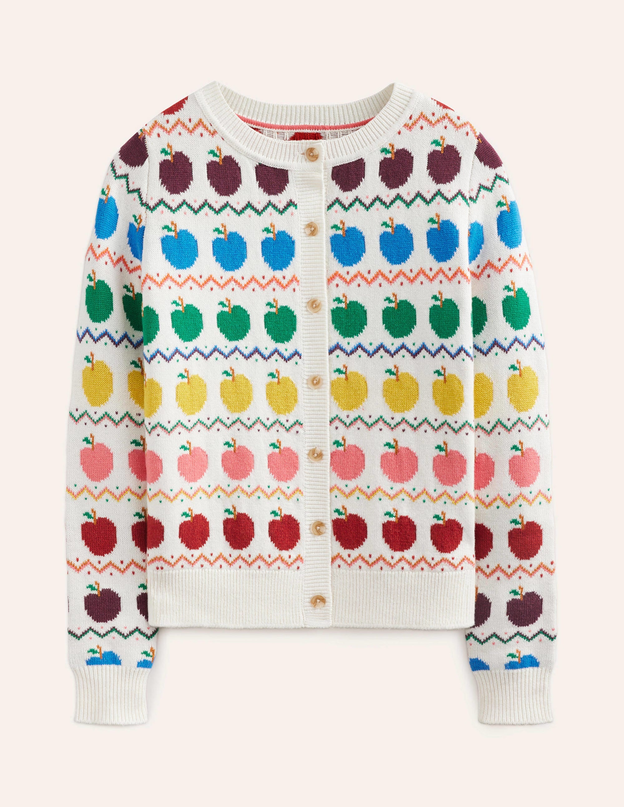Cardigan Edie à motif jacquard-Motif jacquard pomme - Image 7