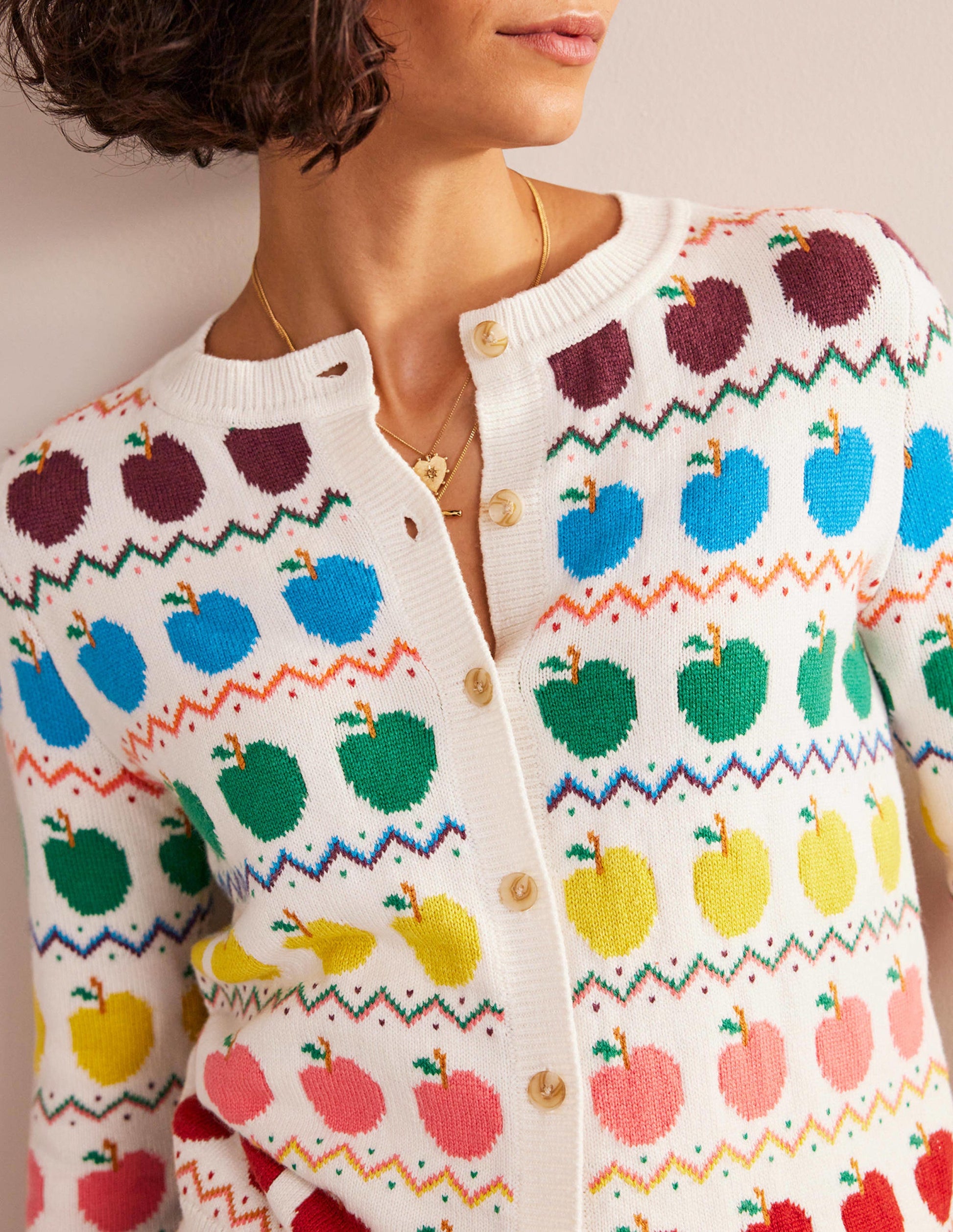 Cardigan Edie à motif jacquard-Motif jacquard pomme-2