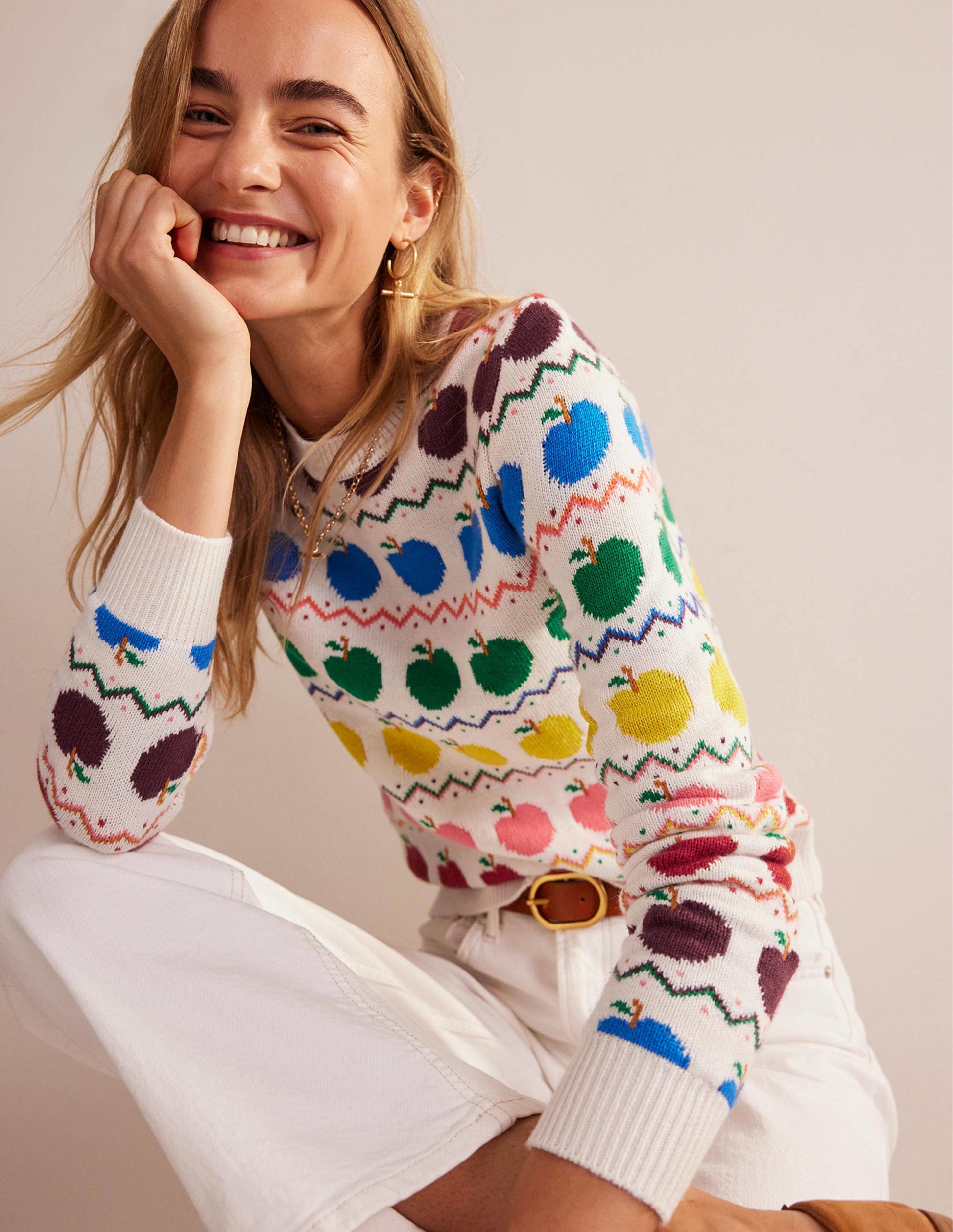 Edie Fair-Isle-Pullover-Apfel Fair-Isle-1
