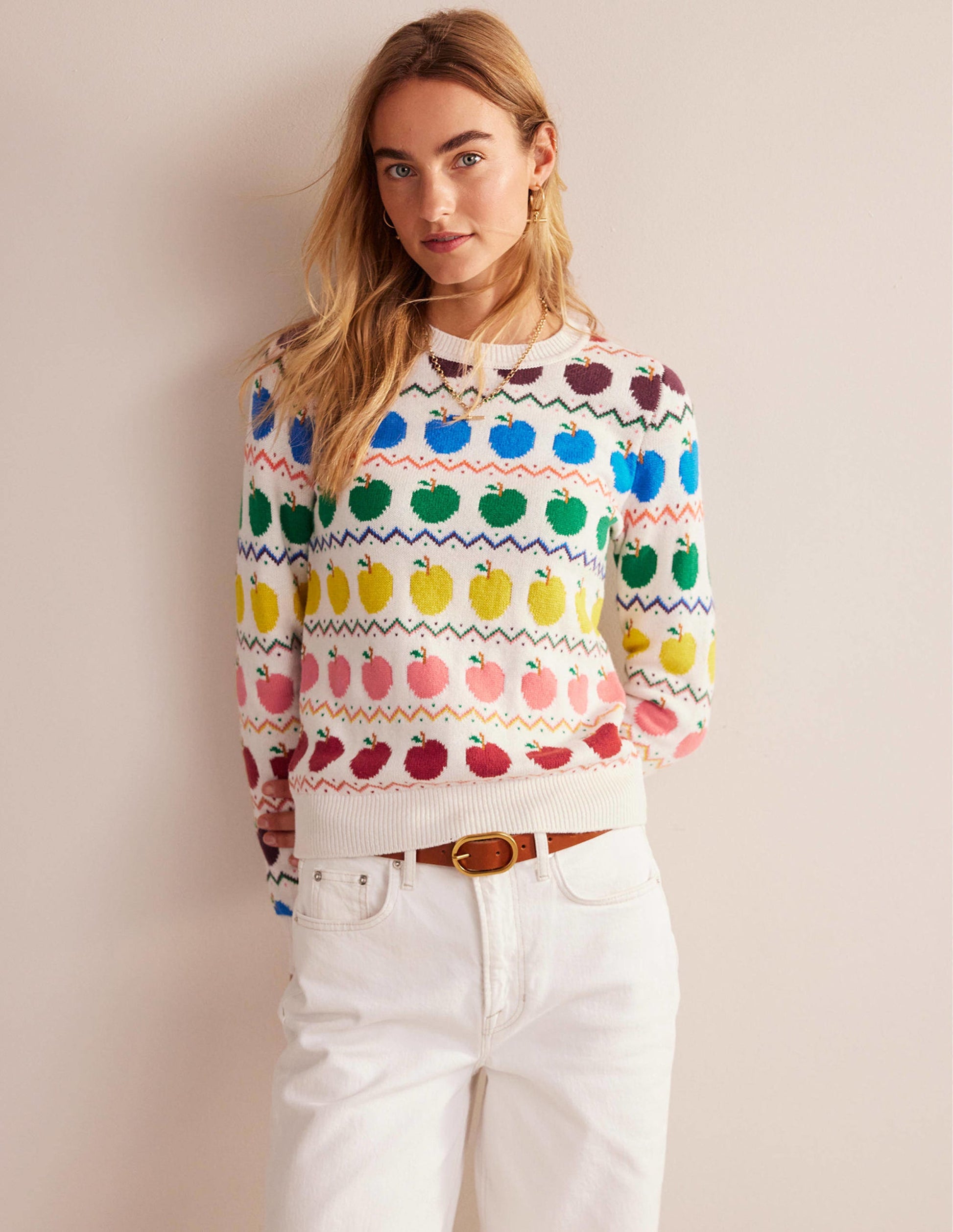 Edie Fair-Isle-Pullover-Apfel Fair-Isle-2