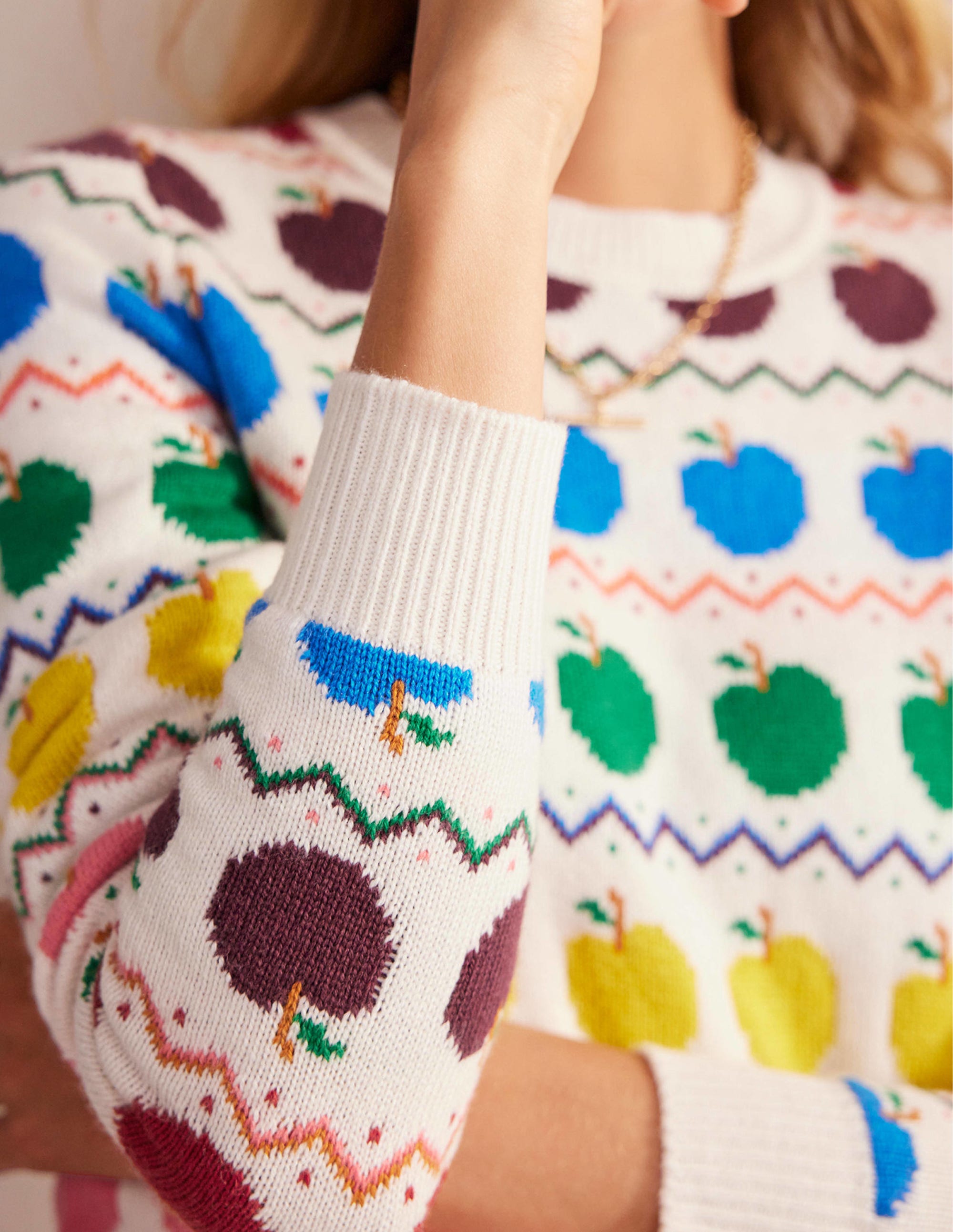 Edie Fair-Isle-Pullover-Apfel Fair-Isle - Image 3