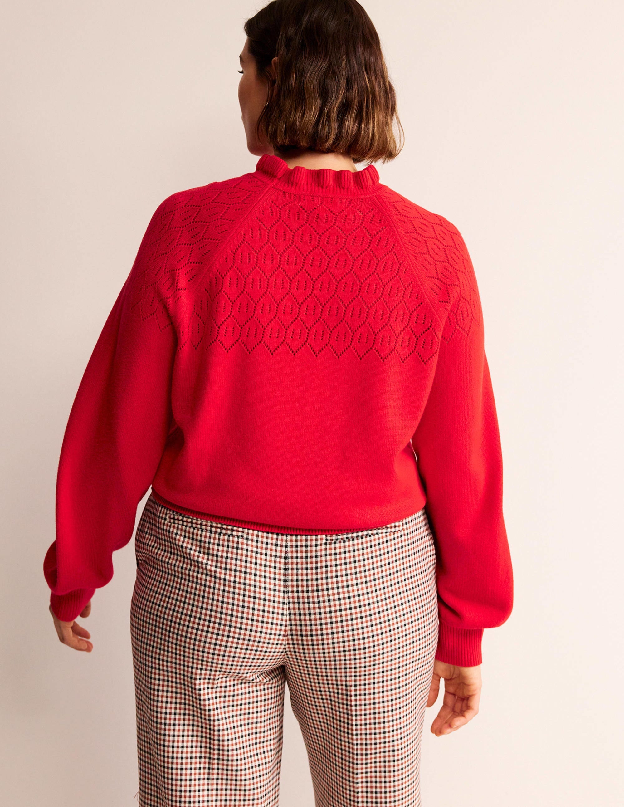 Pull à détails pointelle-Piment fort - Image 6