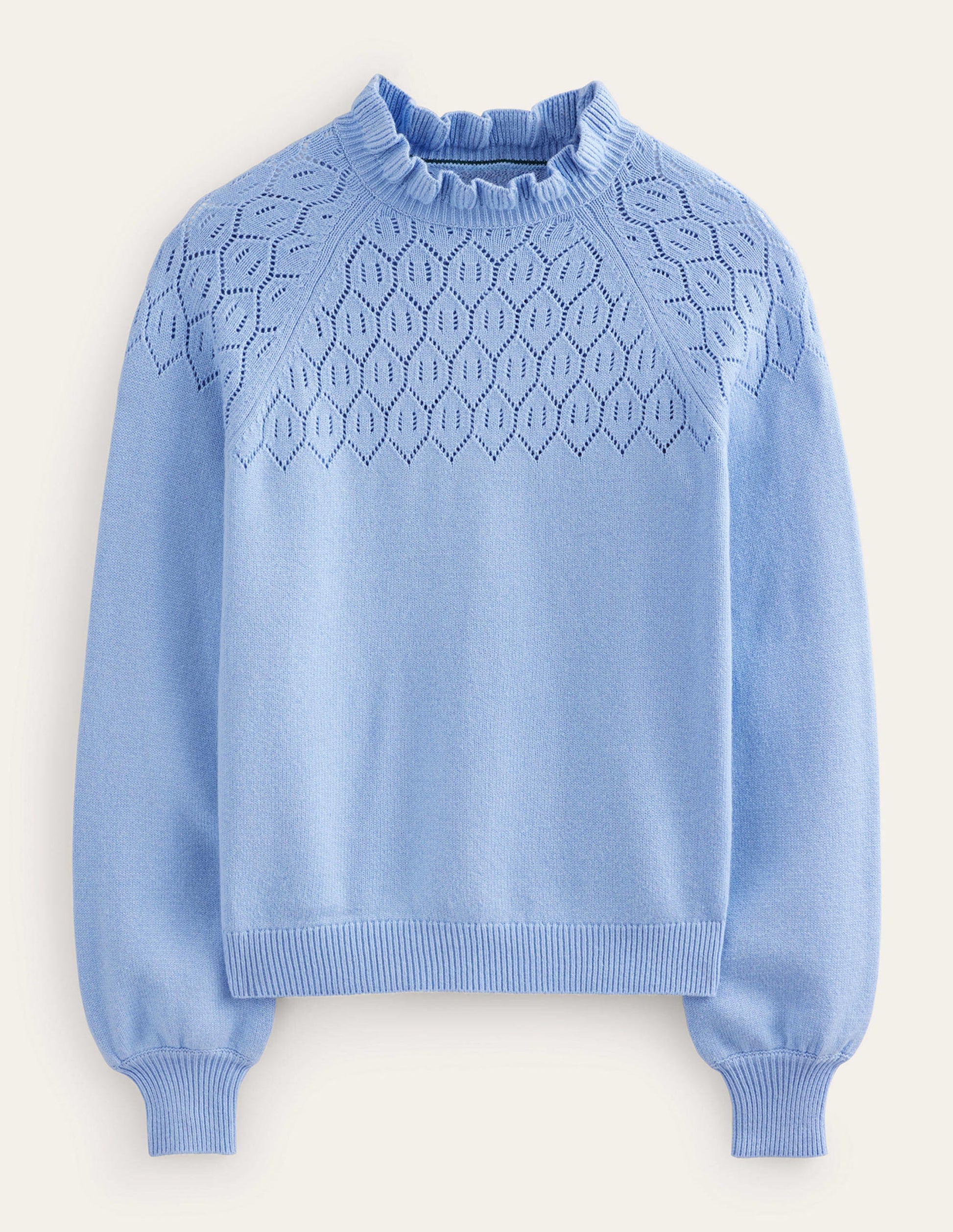 Pullover mit Pointelle-Detail-Kornblume-6