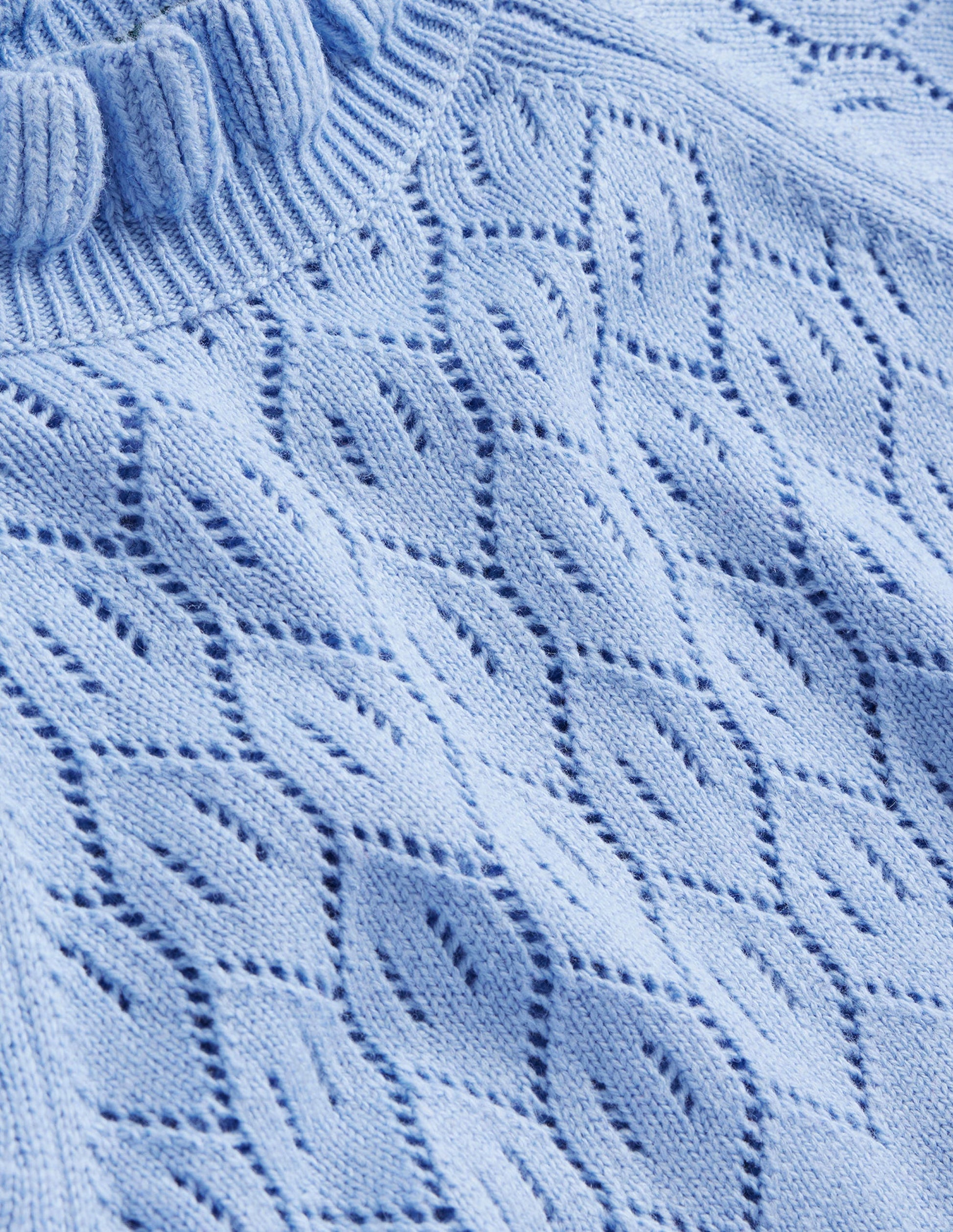 Pullover mit Pointelle-Detail-Kornblume-7
