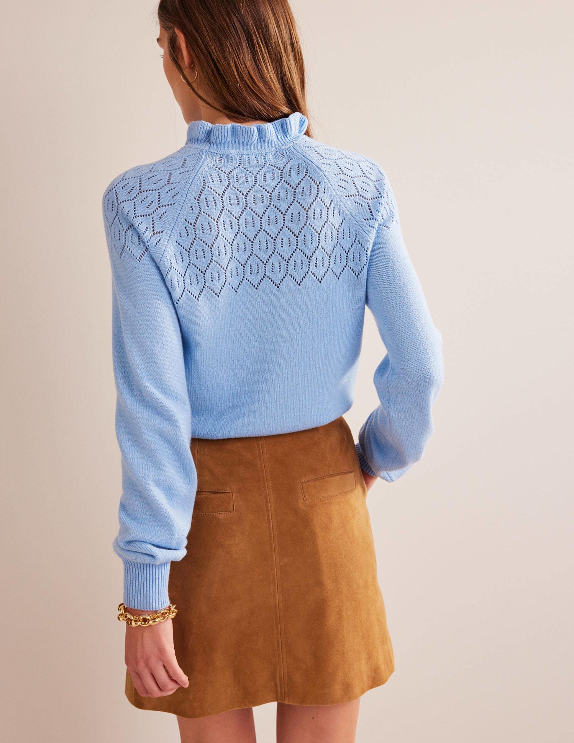 Pullover mit Pointelle-Detail-Kornblume-3