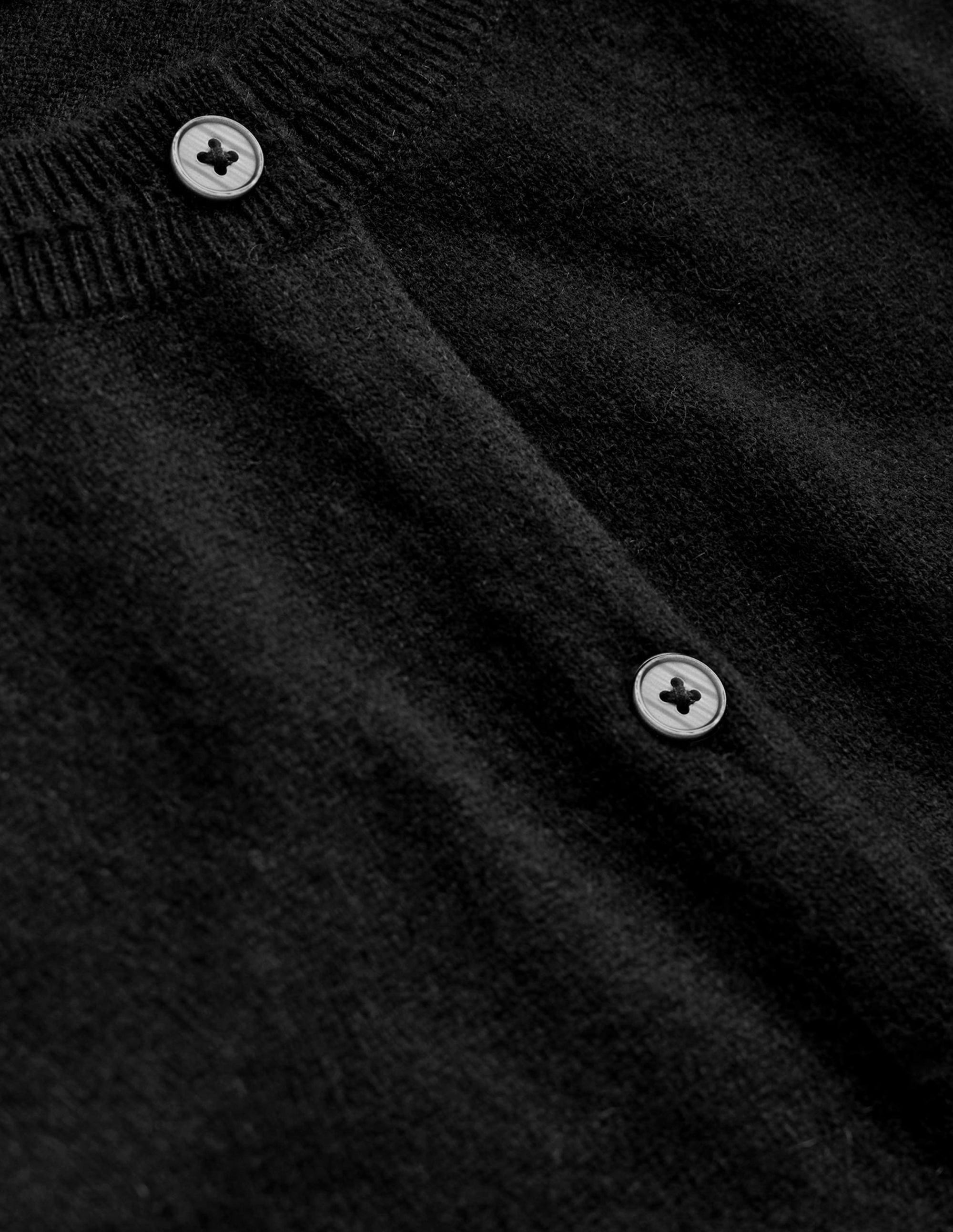 Eva Kaschmir-Strickjacke mit Rundhalsausschnitt-Schwarz - Image 6