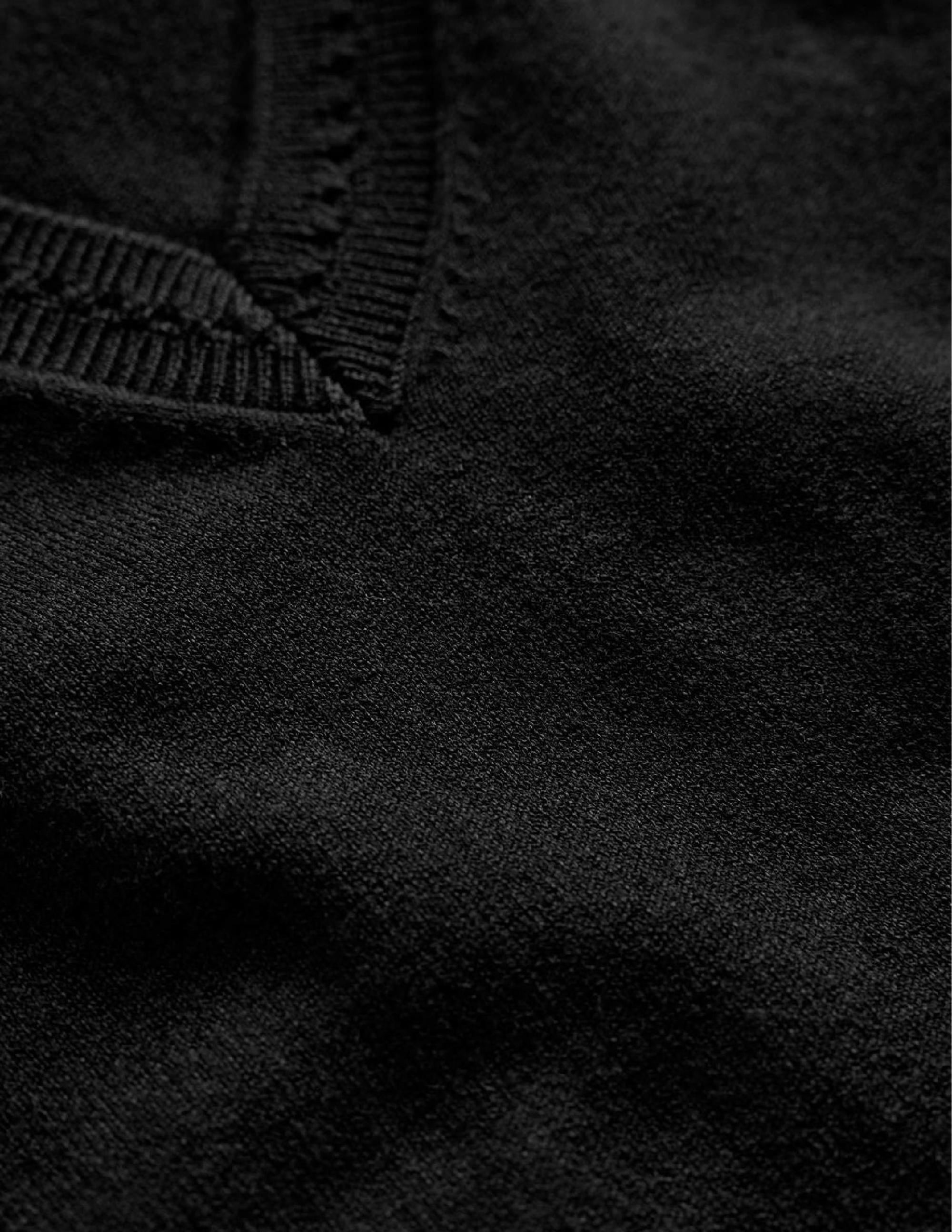 Débardeur Catriona col V en coton-Noir - Image 6