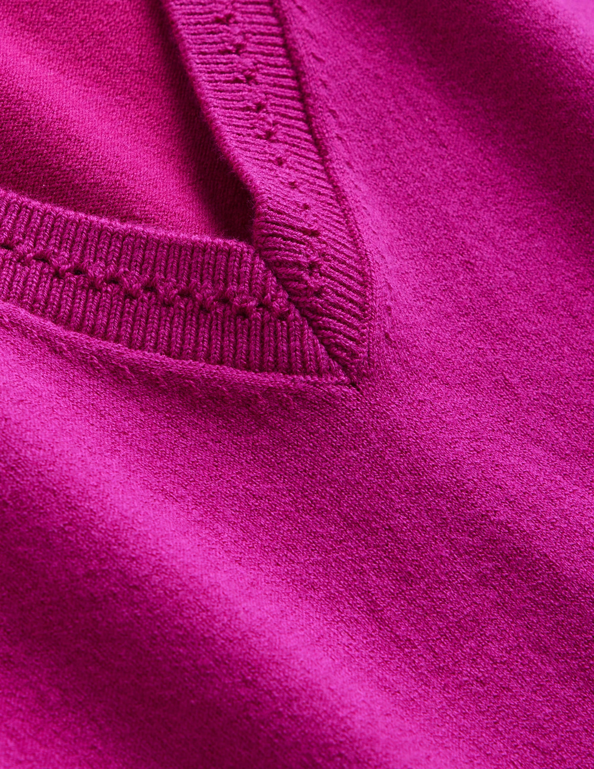 Débardeur Catriona col V en coton-Fuchsia festival - Image 6