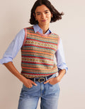 Edie Fair Isle Tank-Heritage